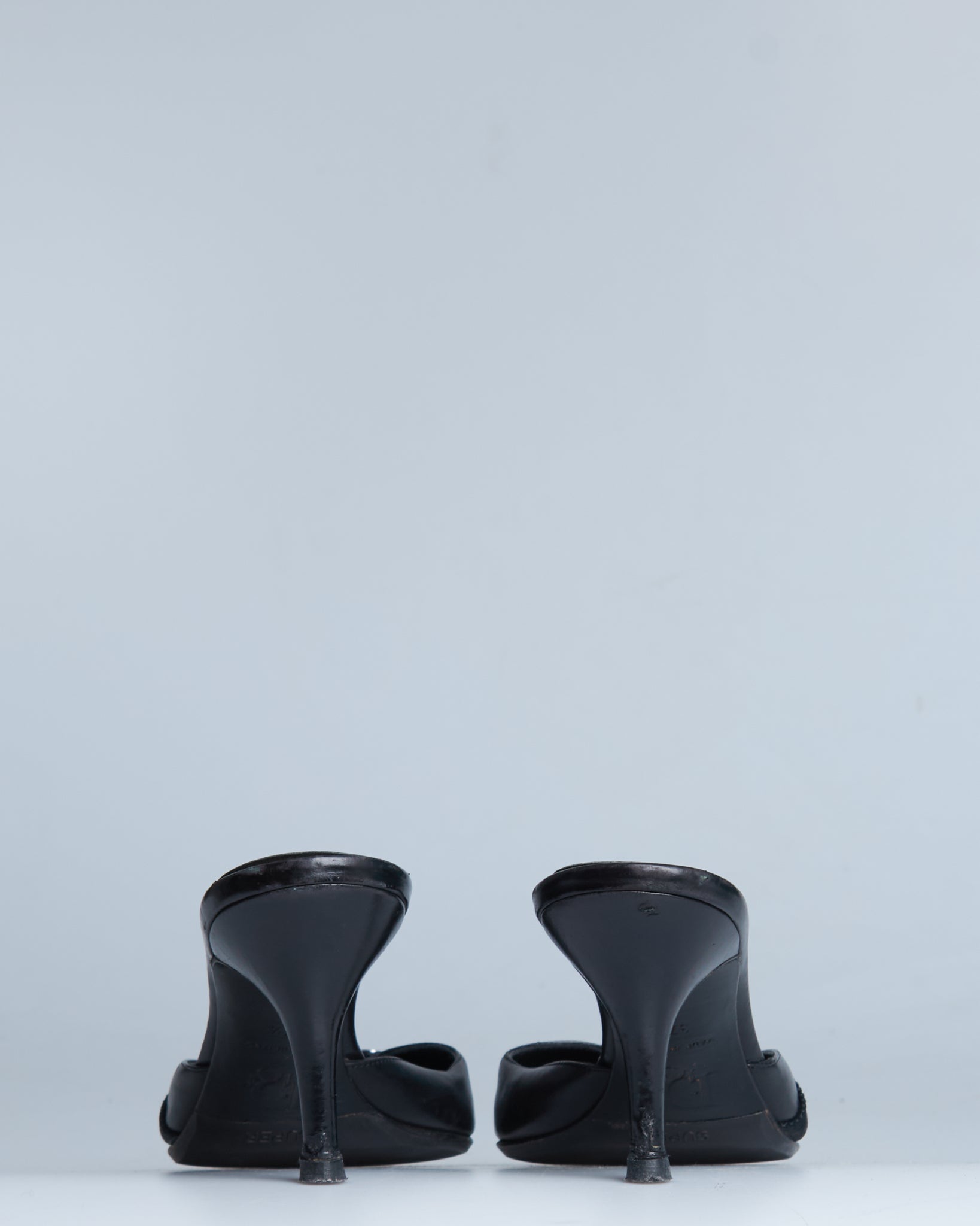 Dior leather bondage mules