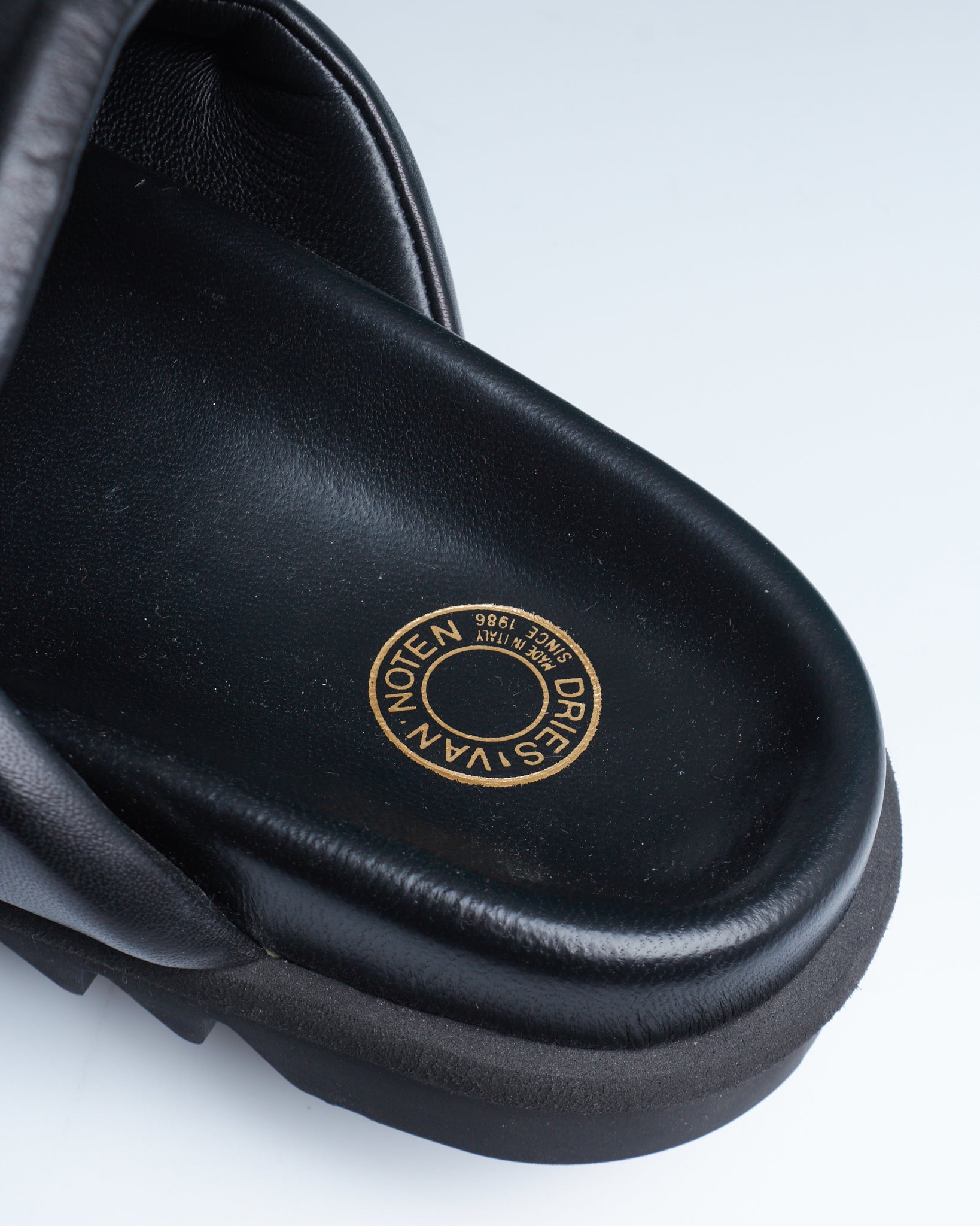 Dries Van Noten leather padded loafers