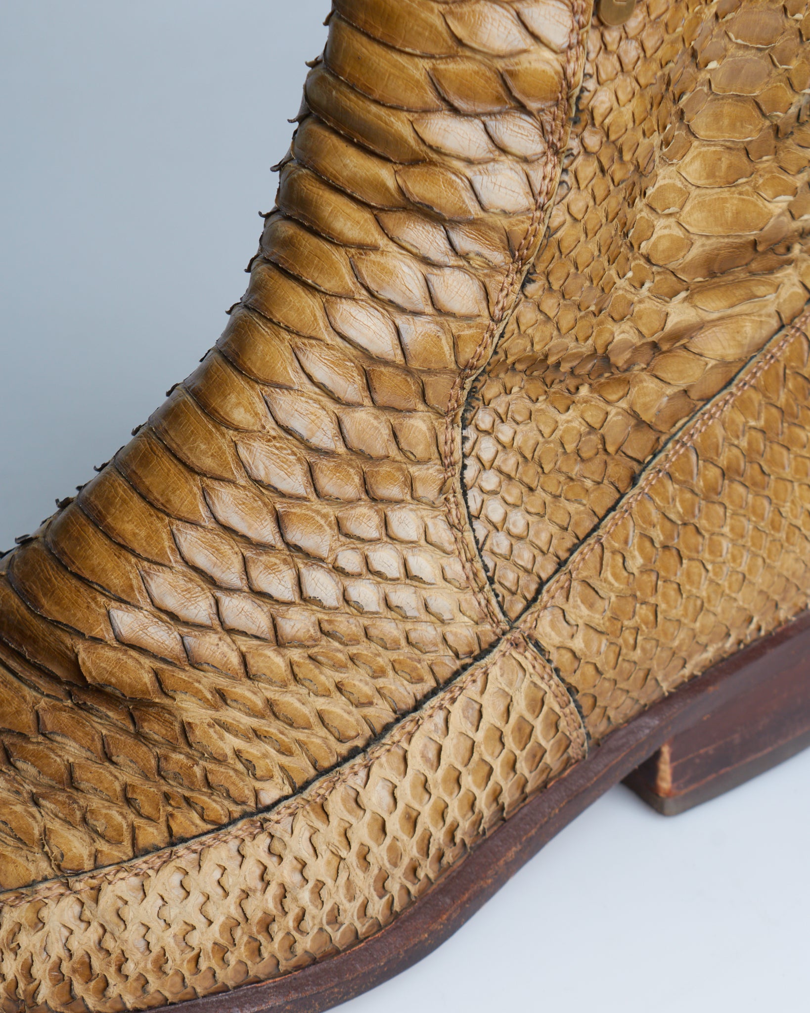 Roberto Cavalli python leather boots