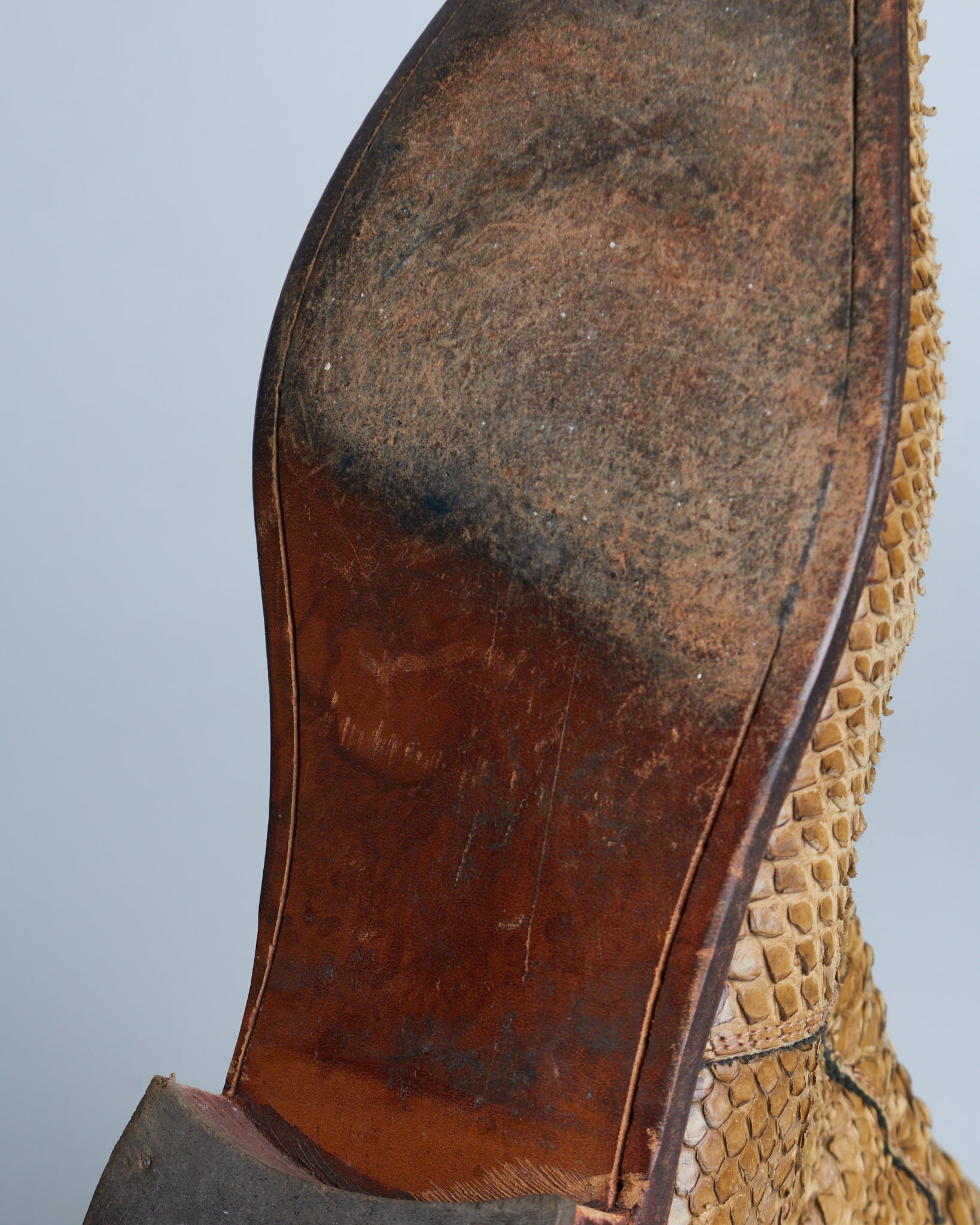 Roberto Cavalli python leather boots