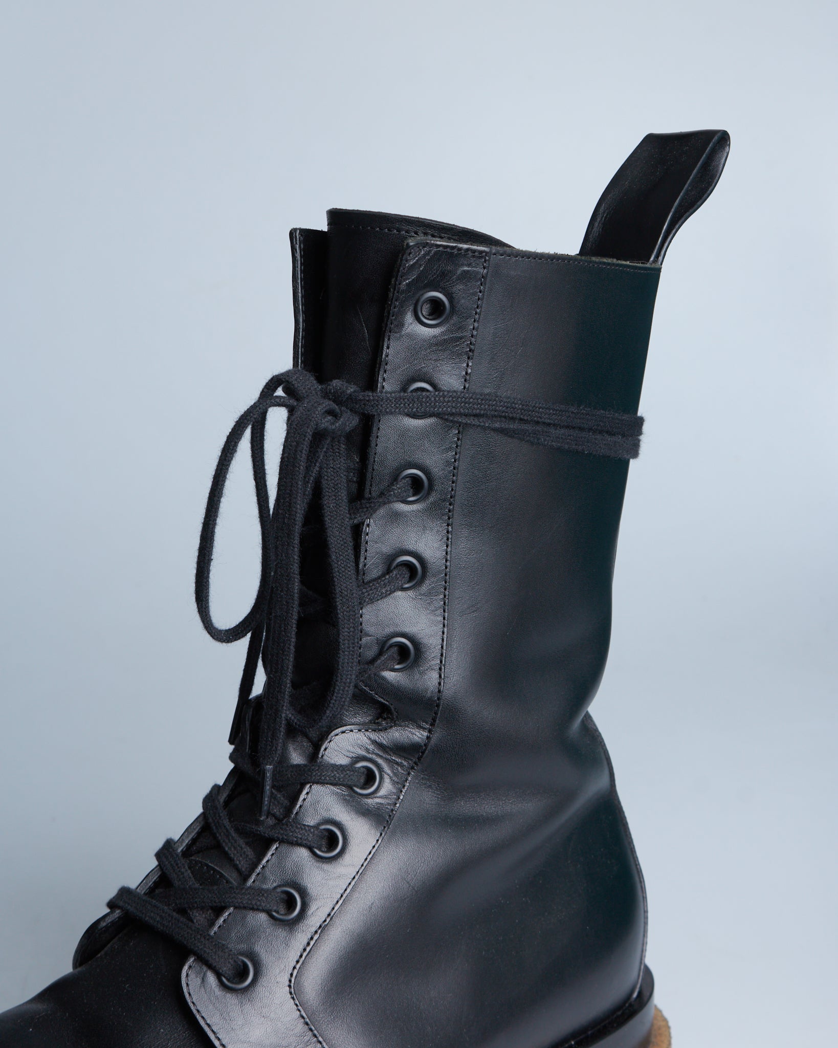 Bottega Veneta military calf leather lace-up boots