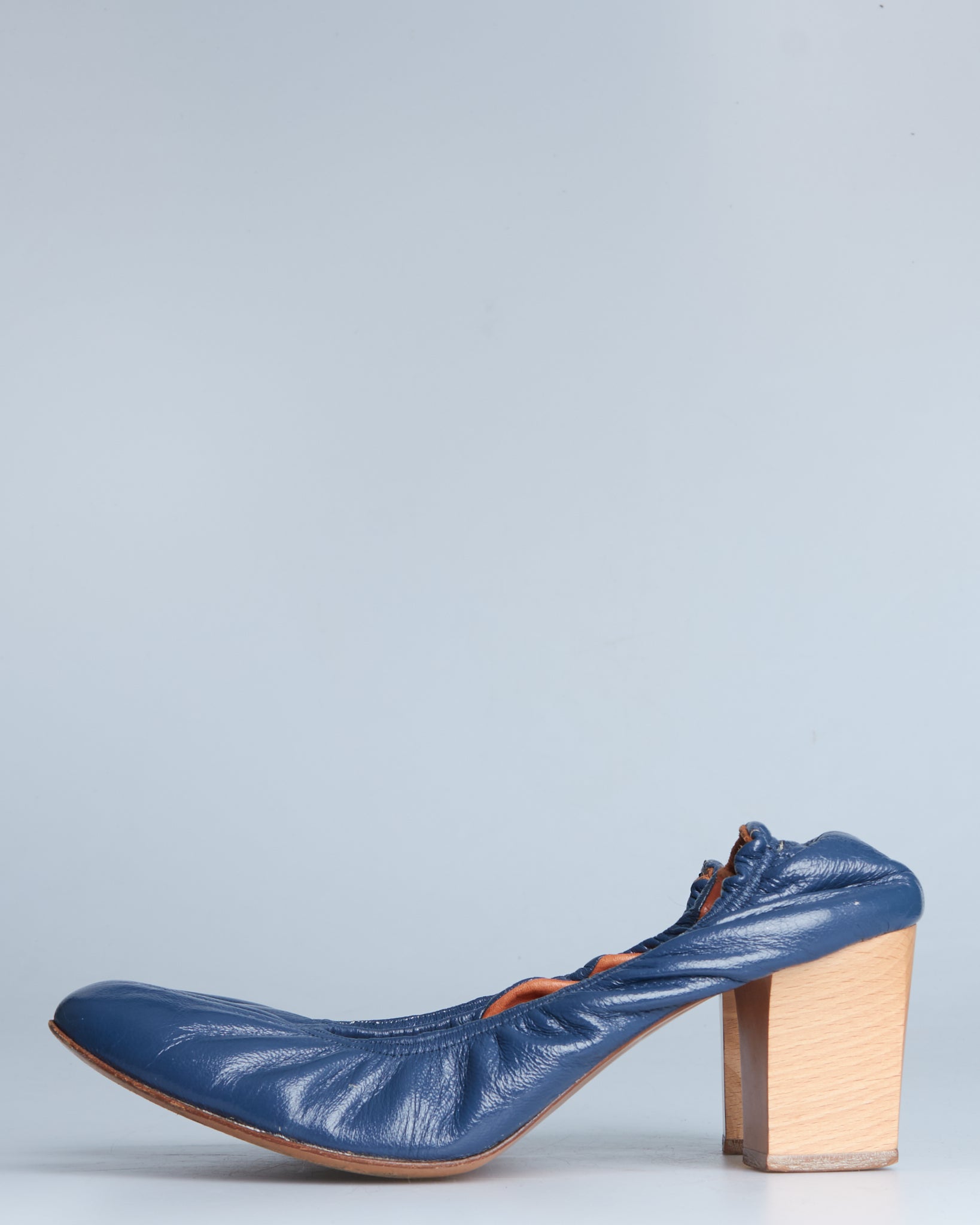 Lanvin leather wooden pumps