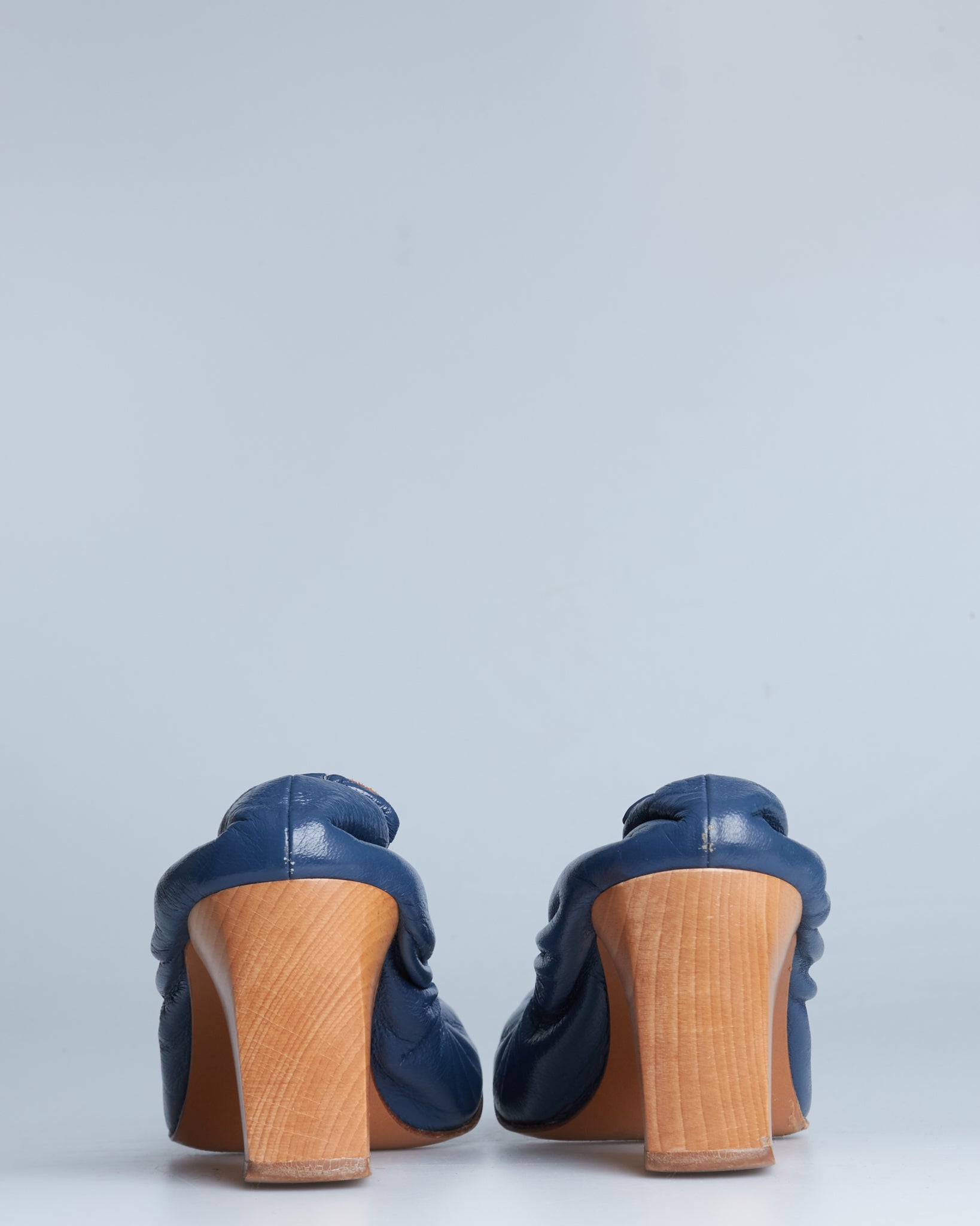 Lanvin leather wooden pumps
