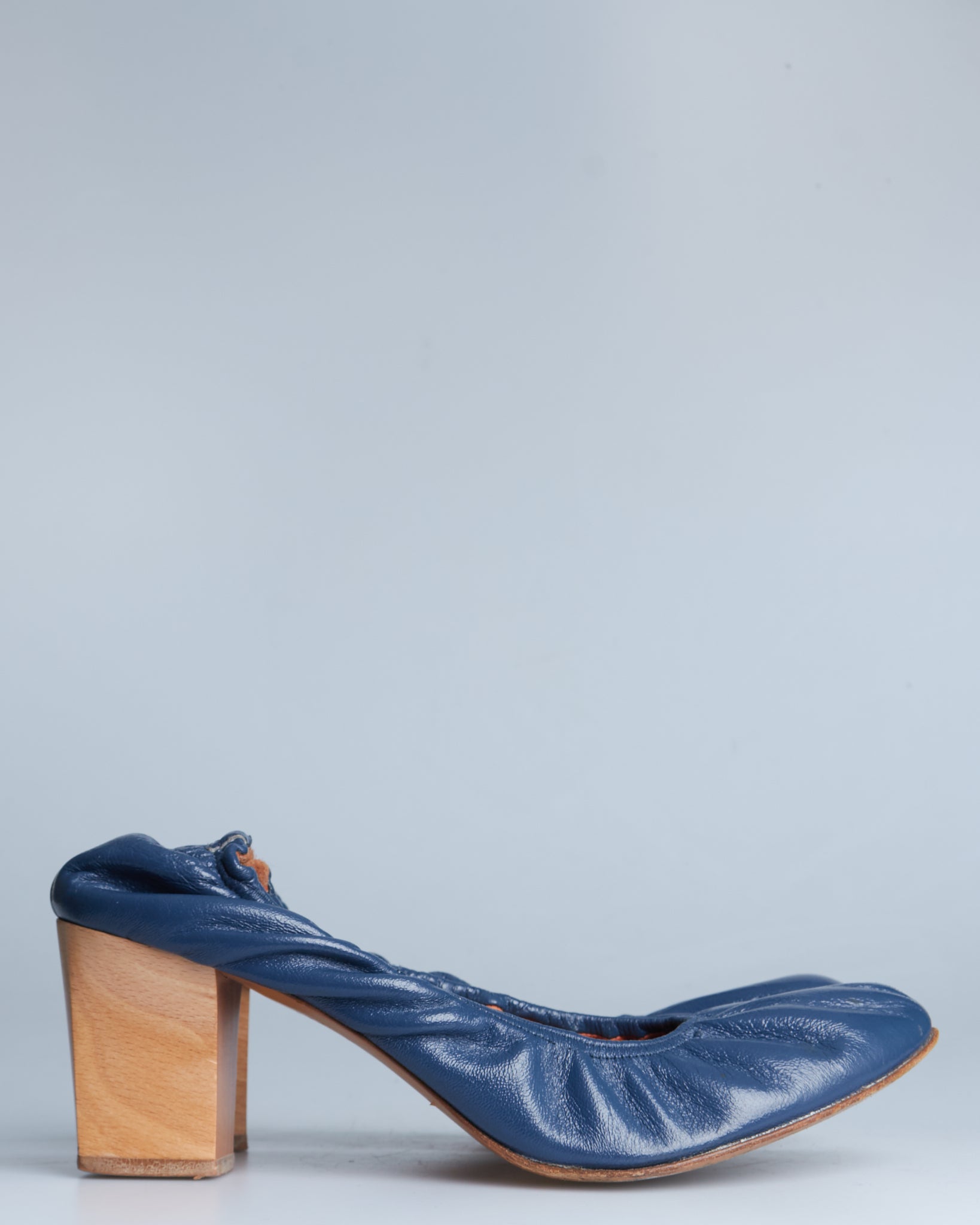 Lanvin leather wooden pumps
