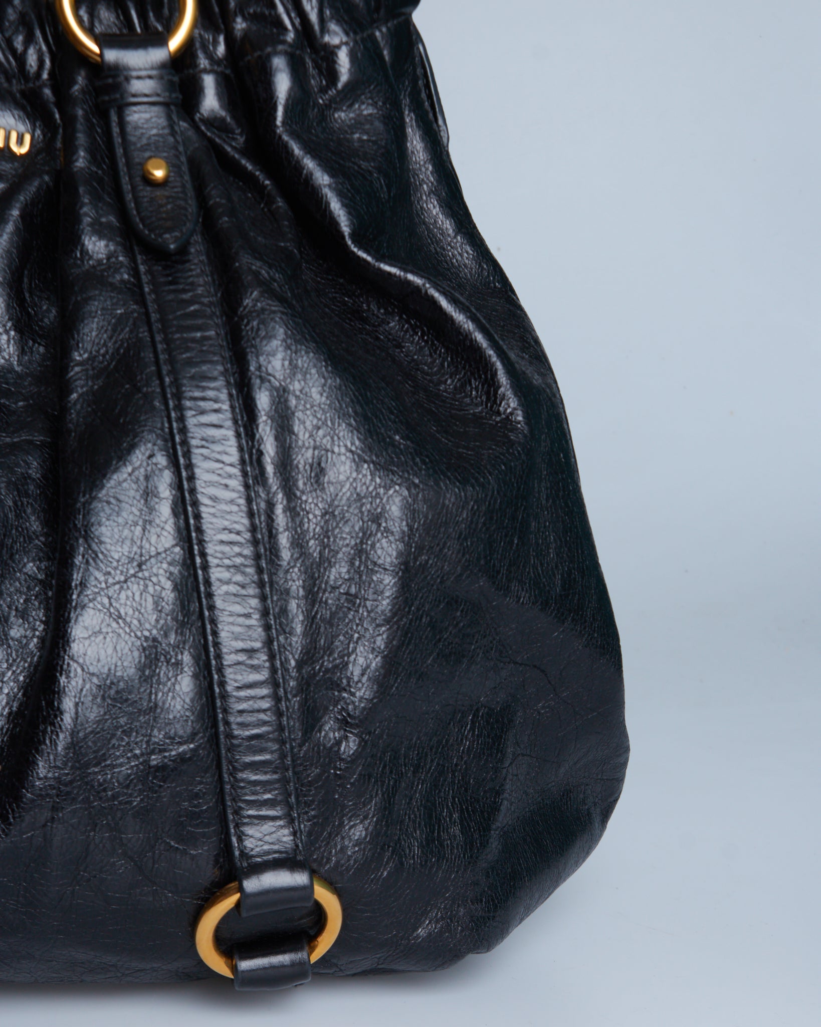 Miu Miu Vitello Lux Bow Large Bag