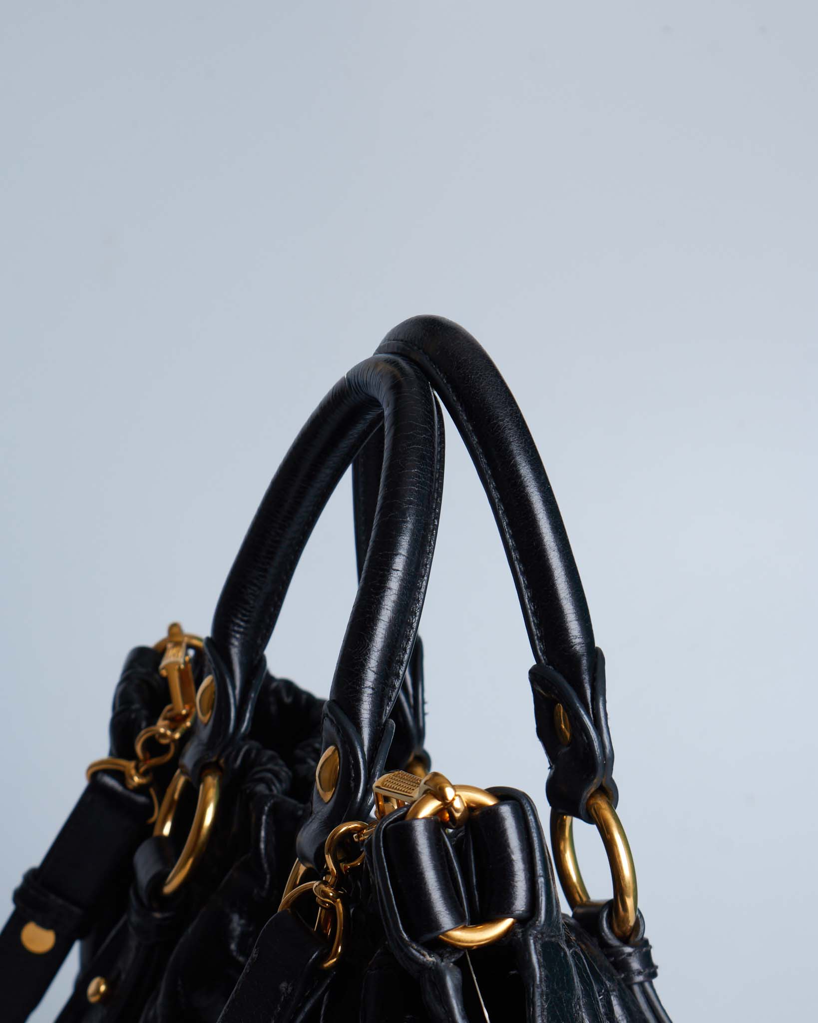 Miu Miu Vitello Lux Bow Large Bag