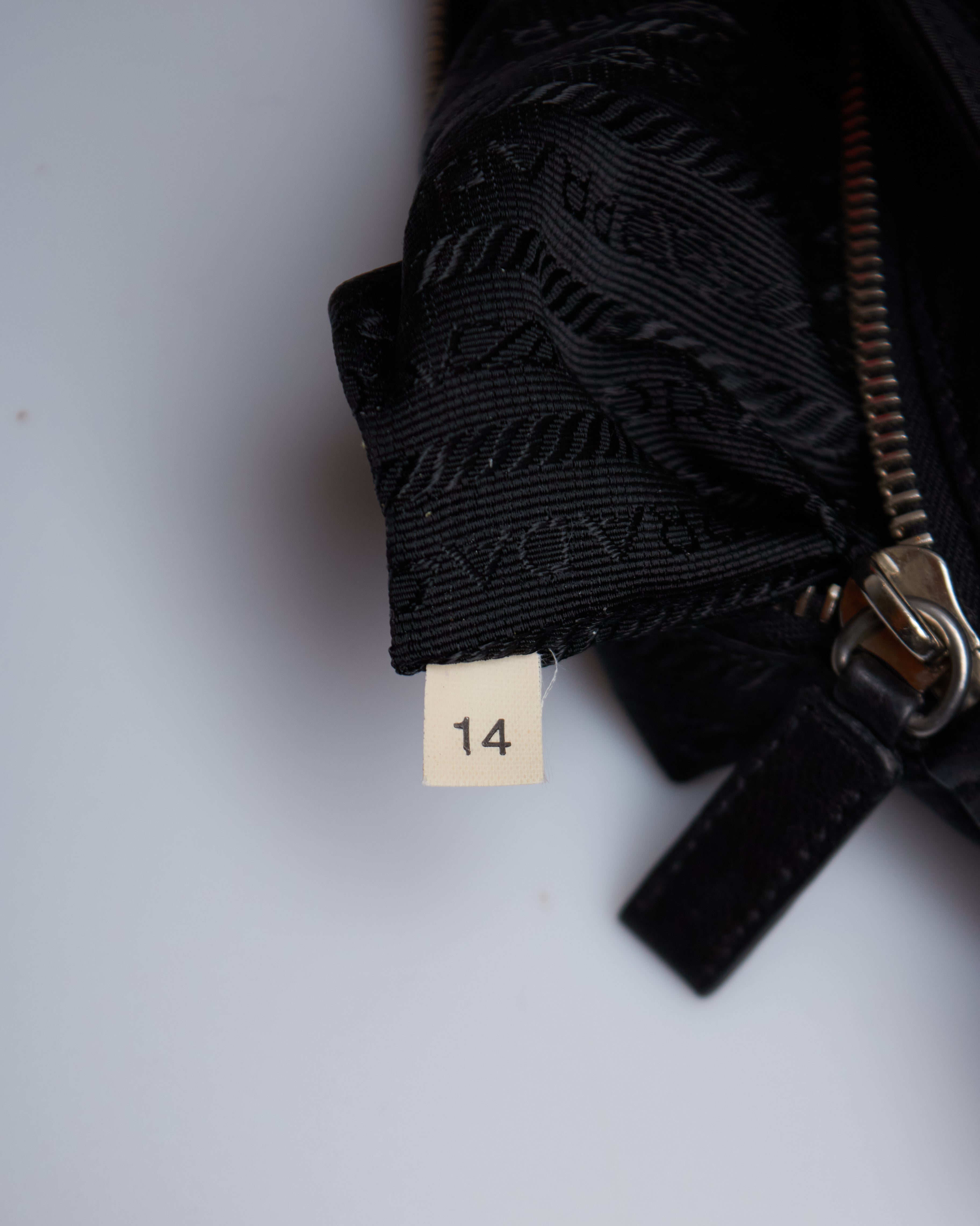 Prada Nappa Studded Nylon Baguette