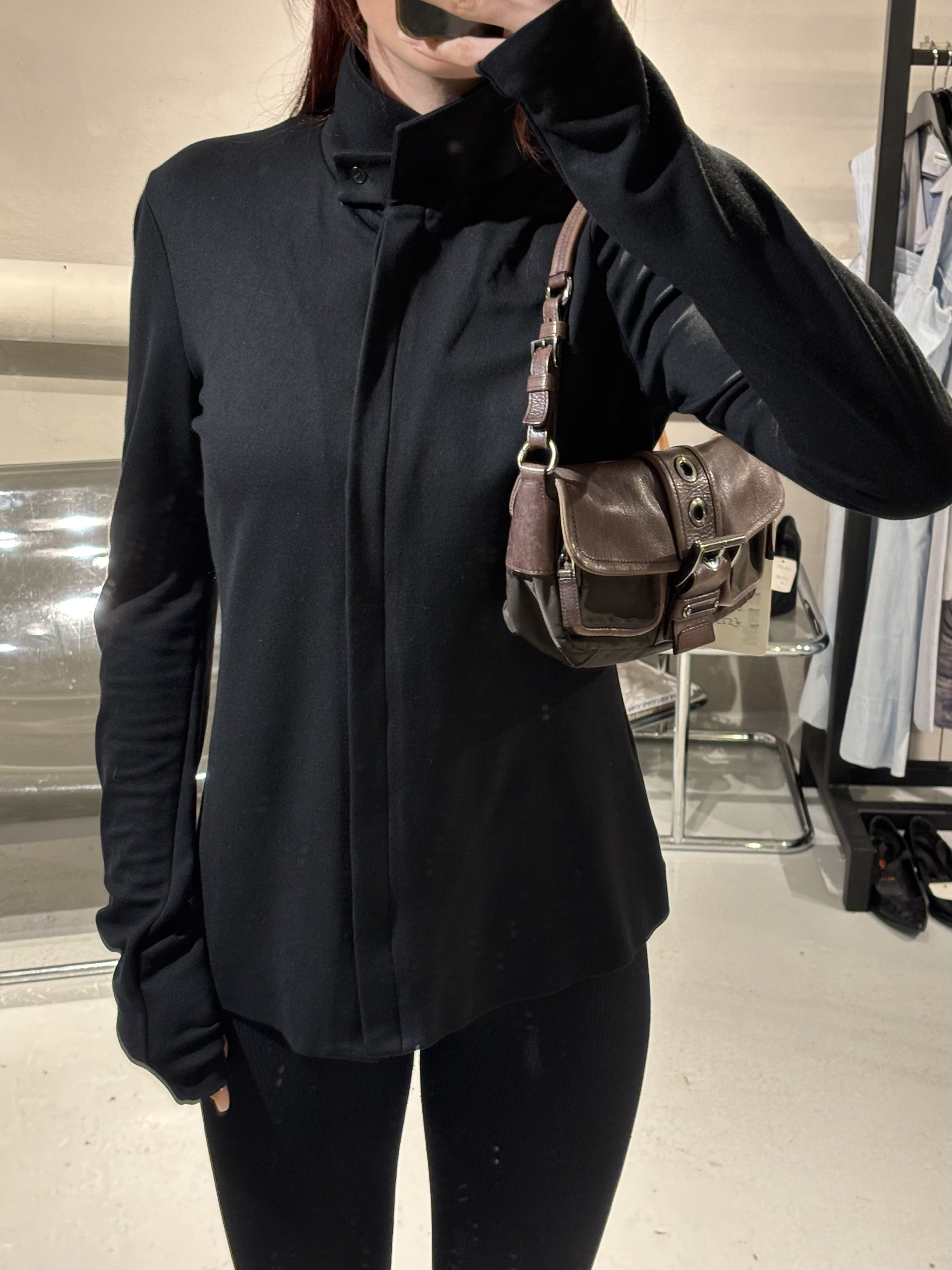 Prada Nappa Studded Nylon Baguette