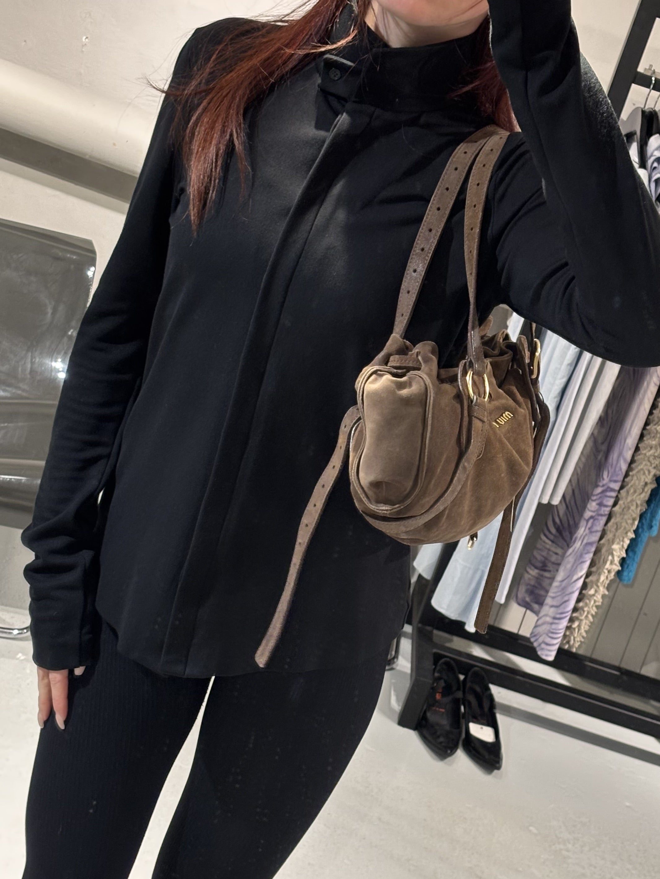 Miu Miu Suede Beau Handbag