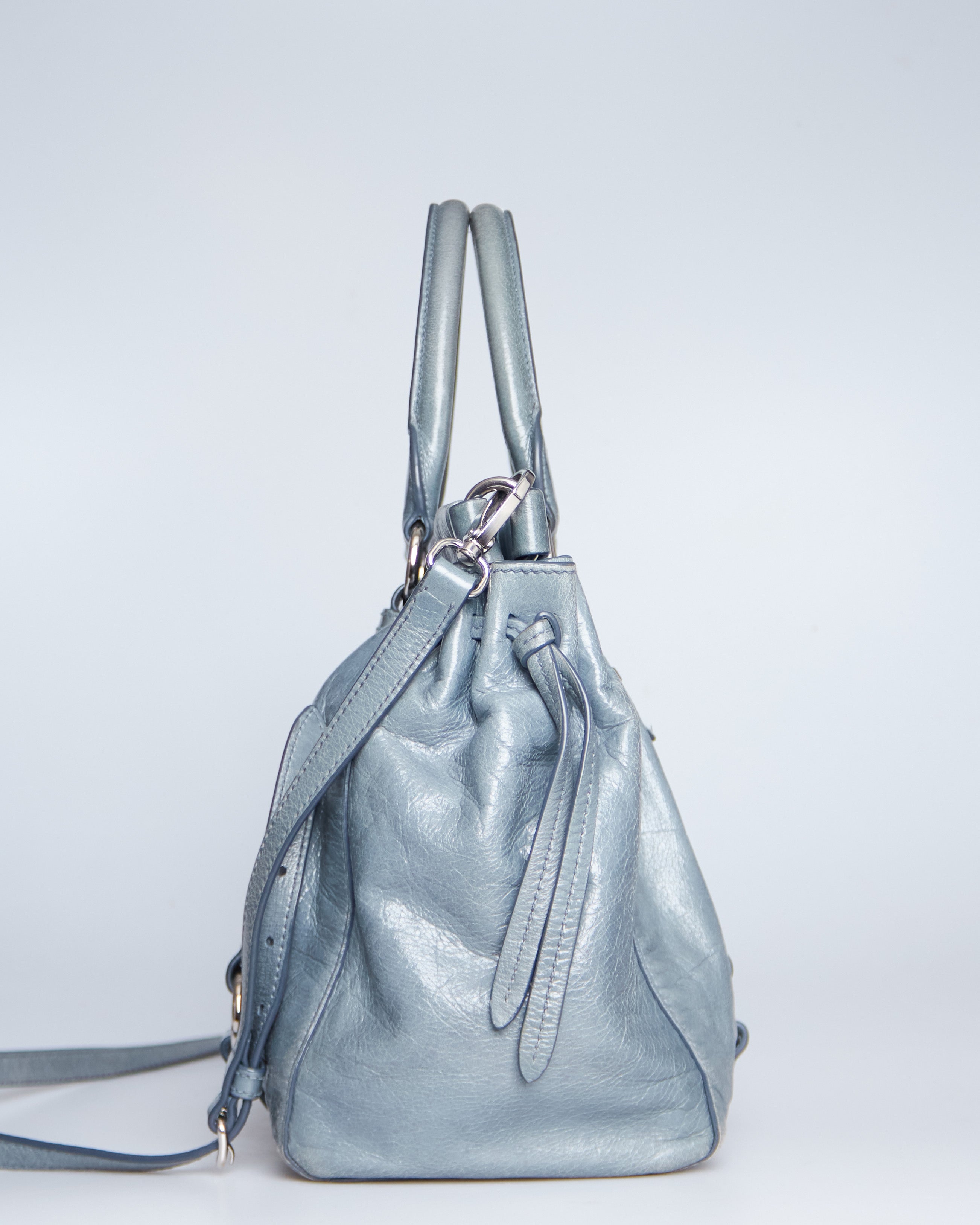 Miu Miu Vitello Lux Bow Tote