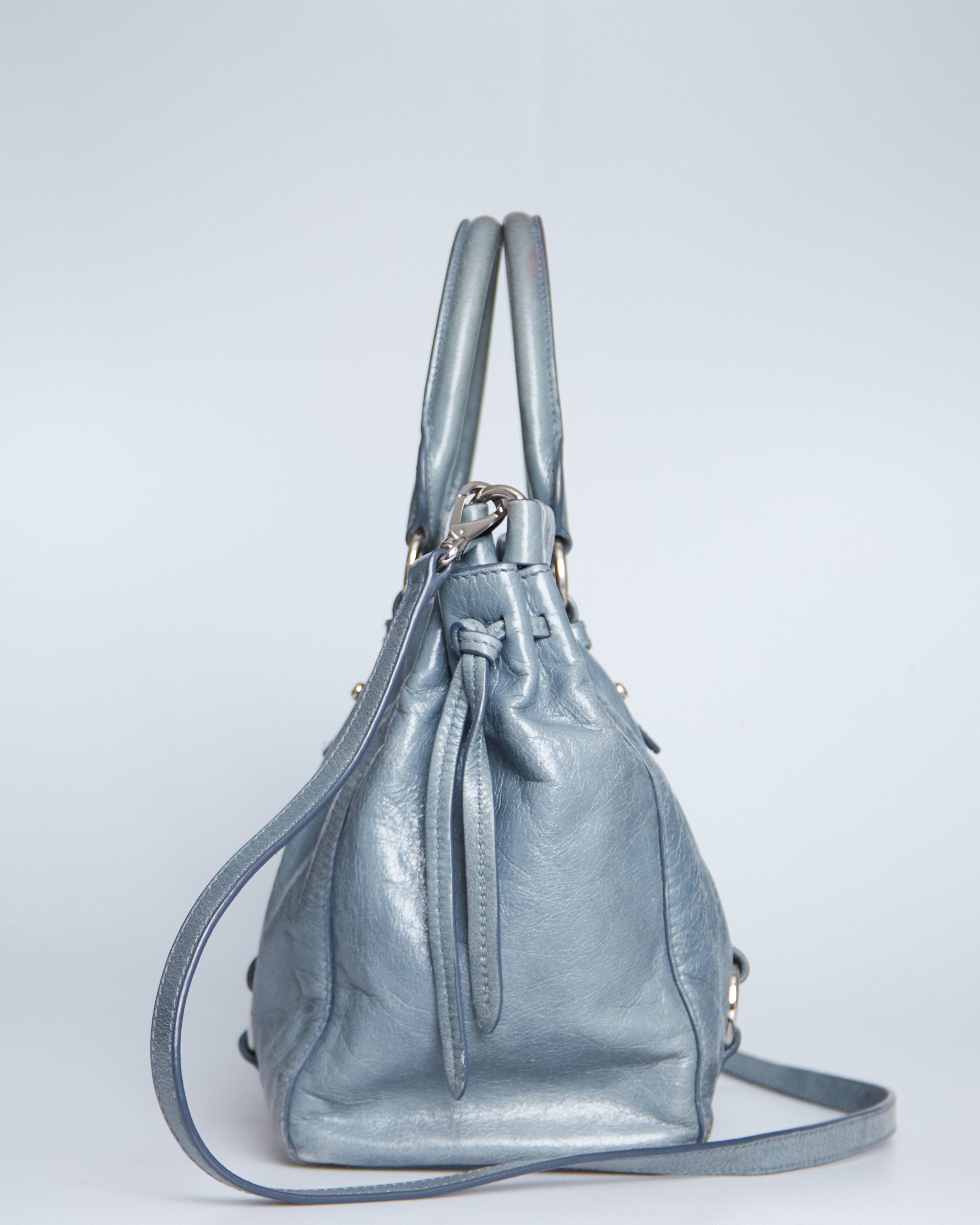 Miu Miu Vitello Lux Bow Tote