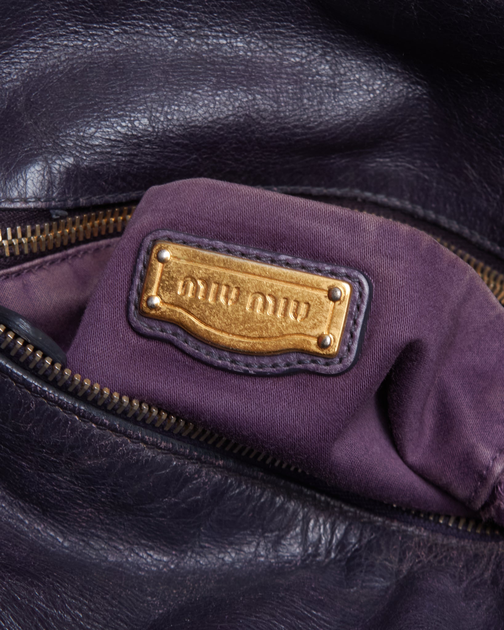 Miu Miu Vitello Lux Bow