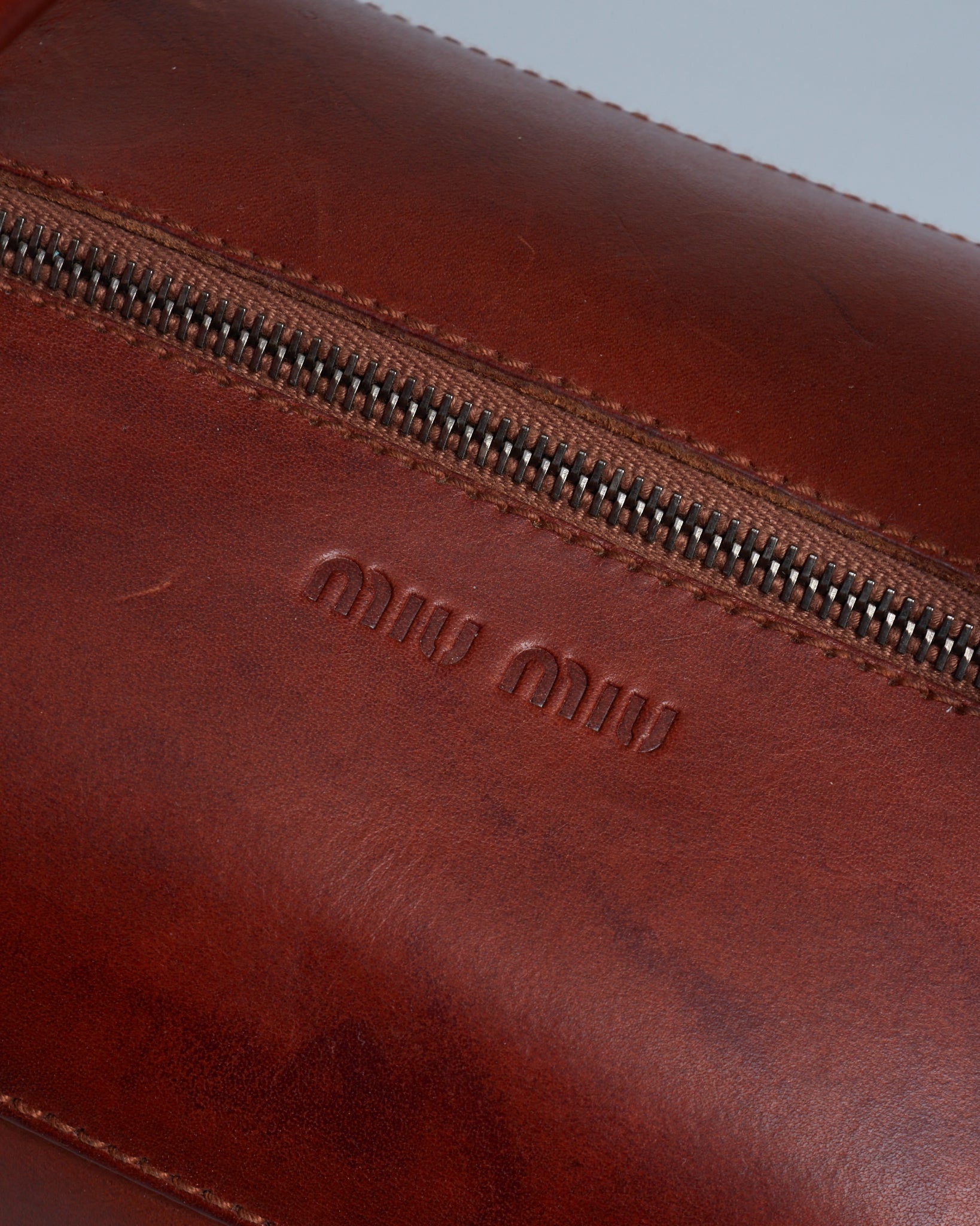 Miu Miu Leather Boston Bag
