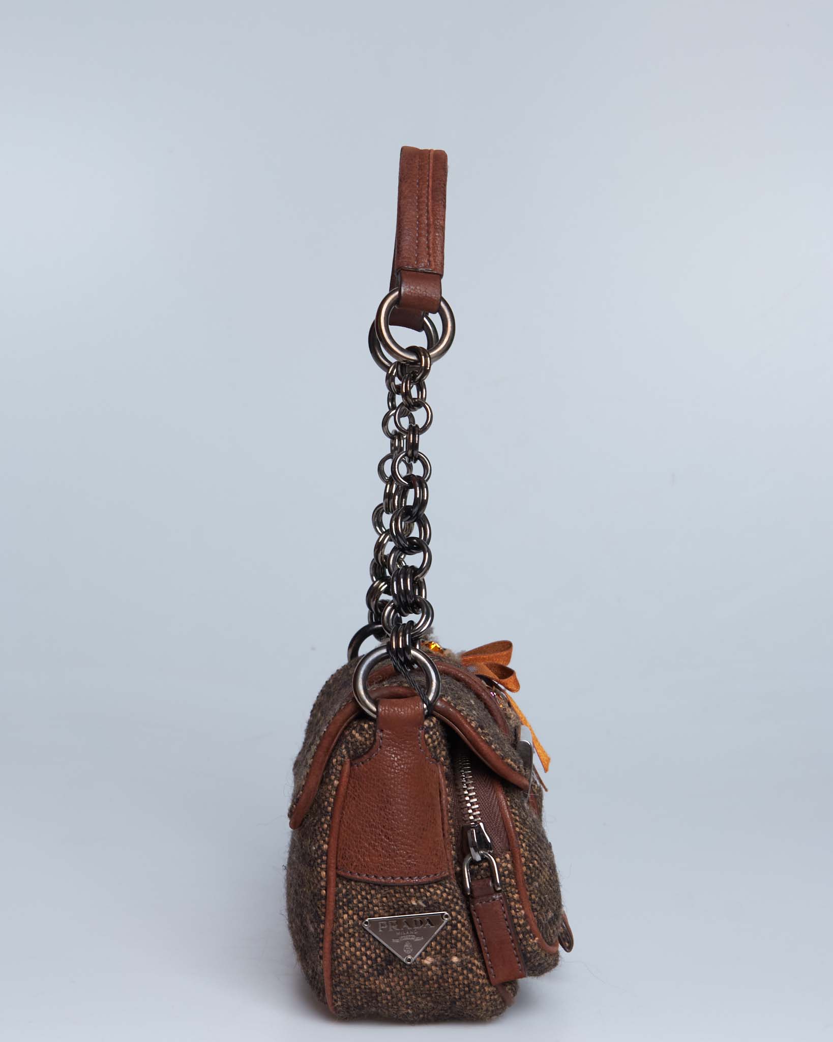 Prada Tweed Shoulder Bag