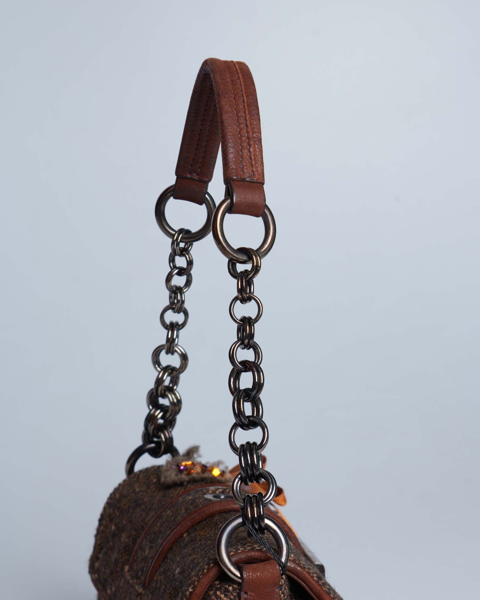 Prada Tweed Shoulder Bag