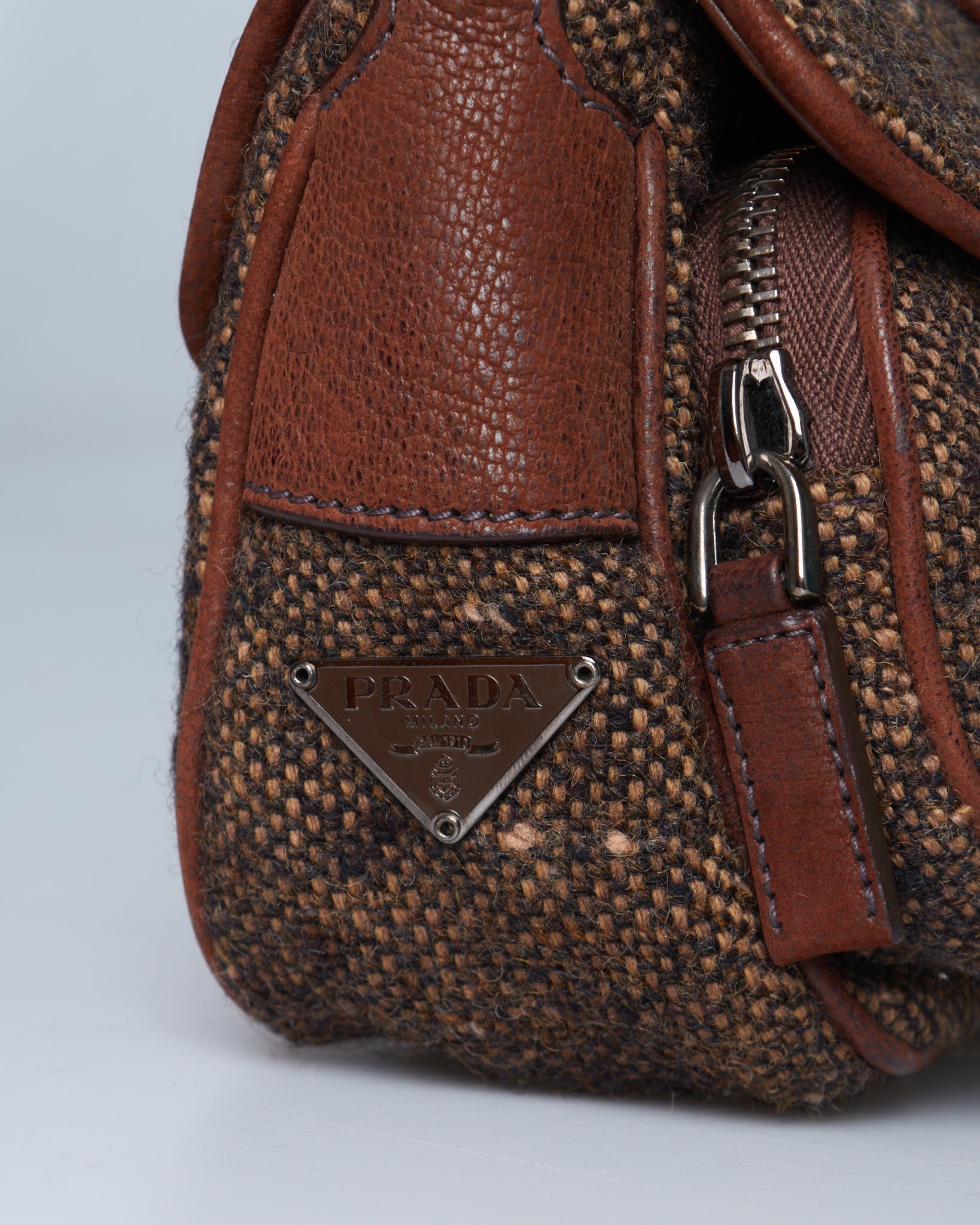 Prada Tweed Shoulder Bag