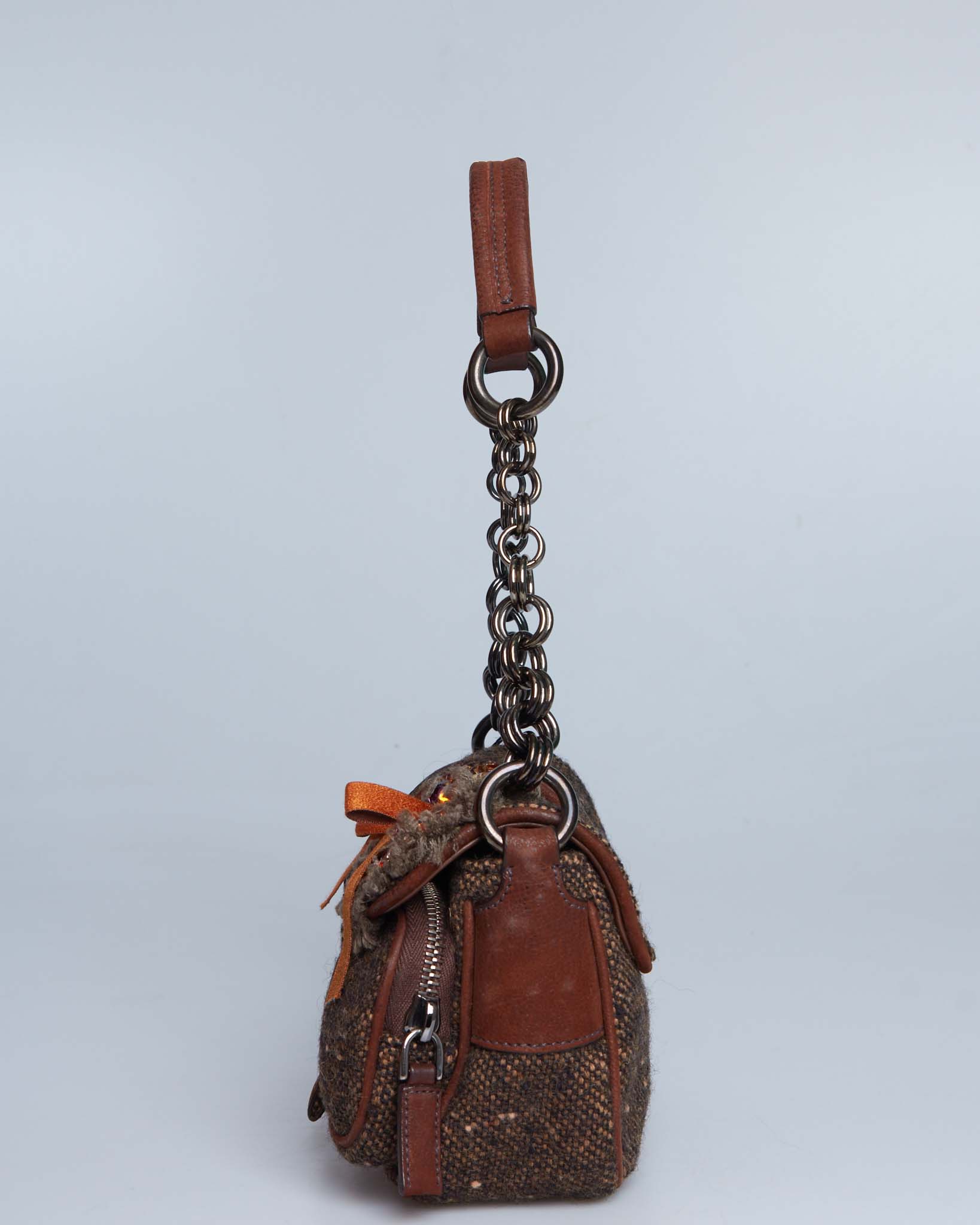 Prada Tweed Shoulder Bag