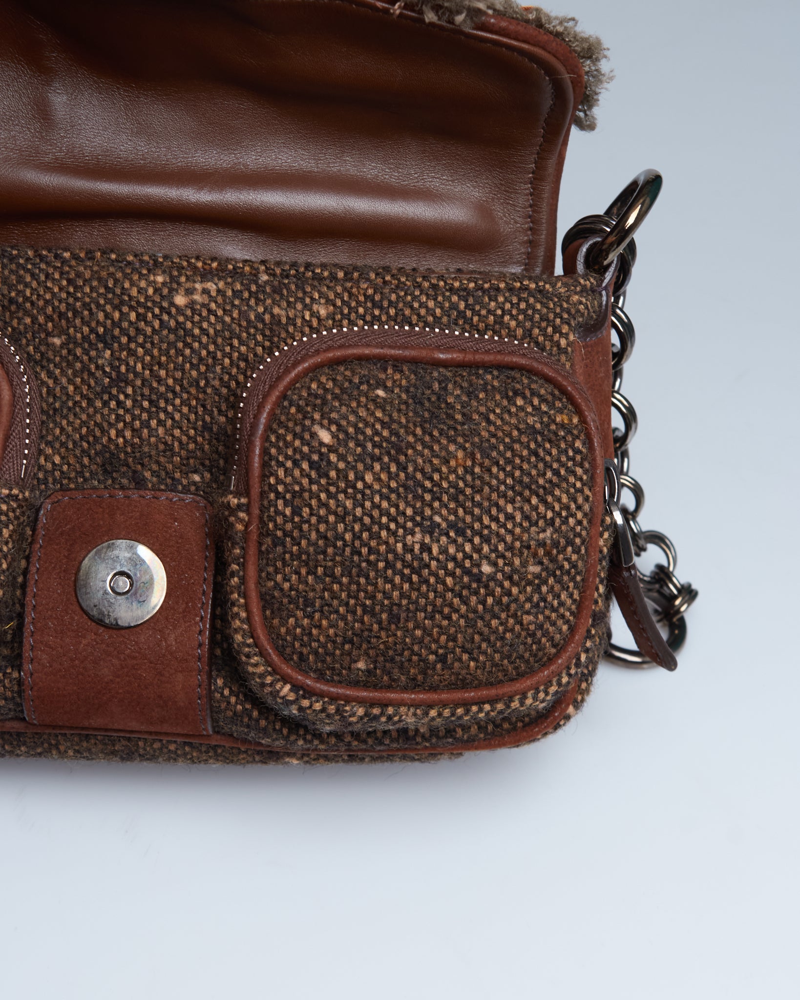 Prada Tweed Shoulder Bag