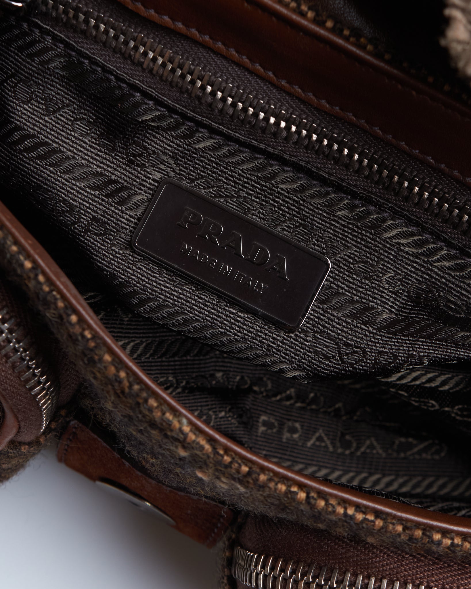 Prada Tweed Shoulder Bag