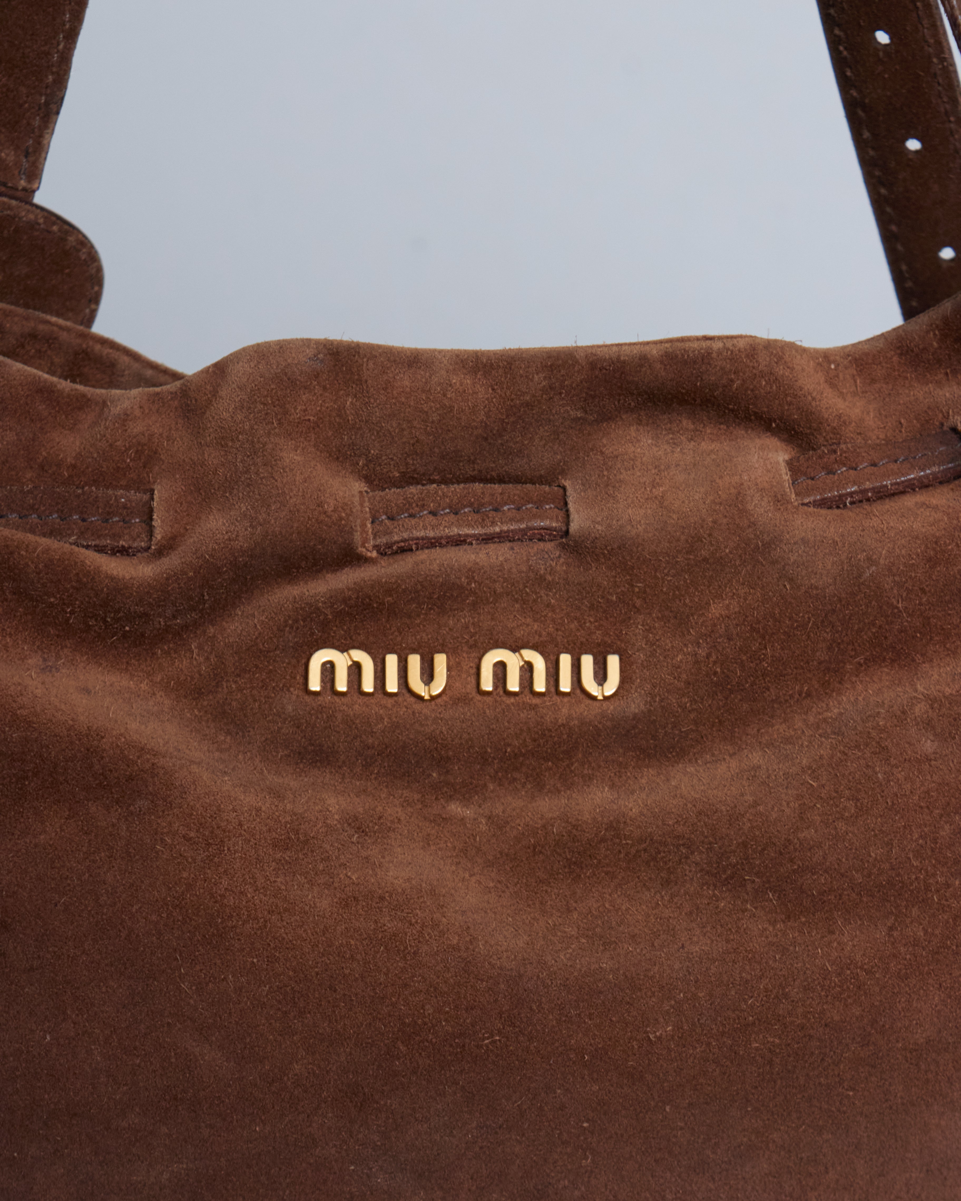 Miu Miu Suede Beau Handbag