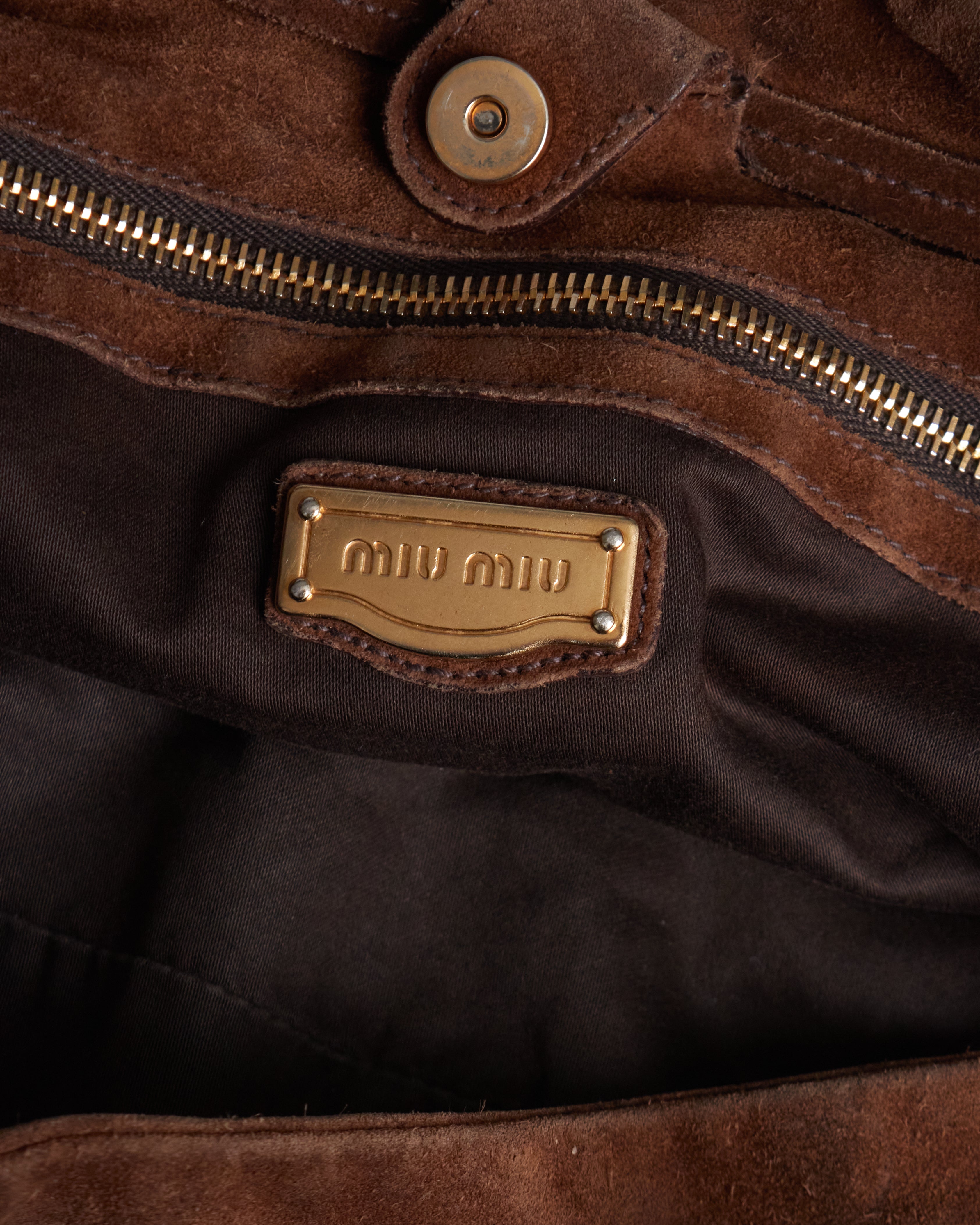 Miu Miu Suede Beau Handbag