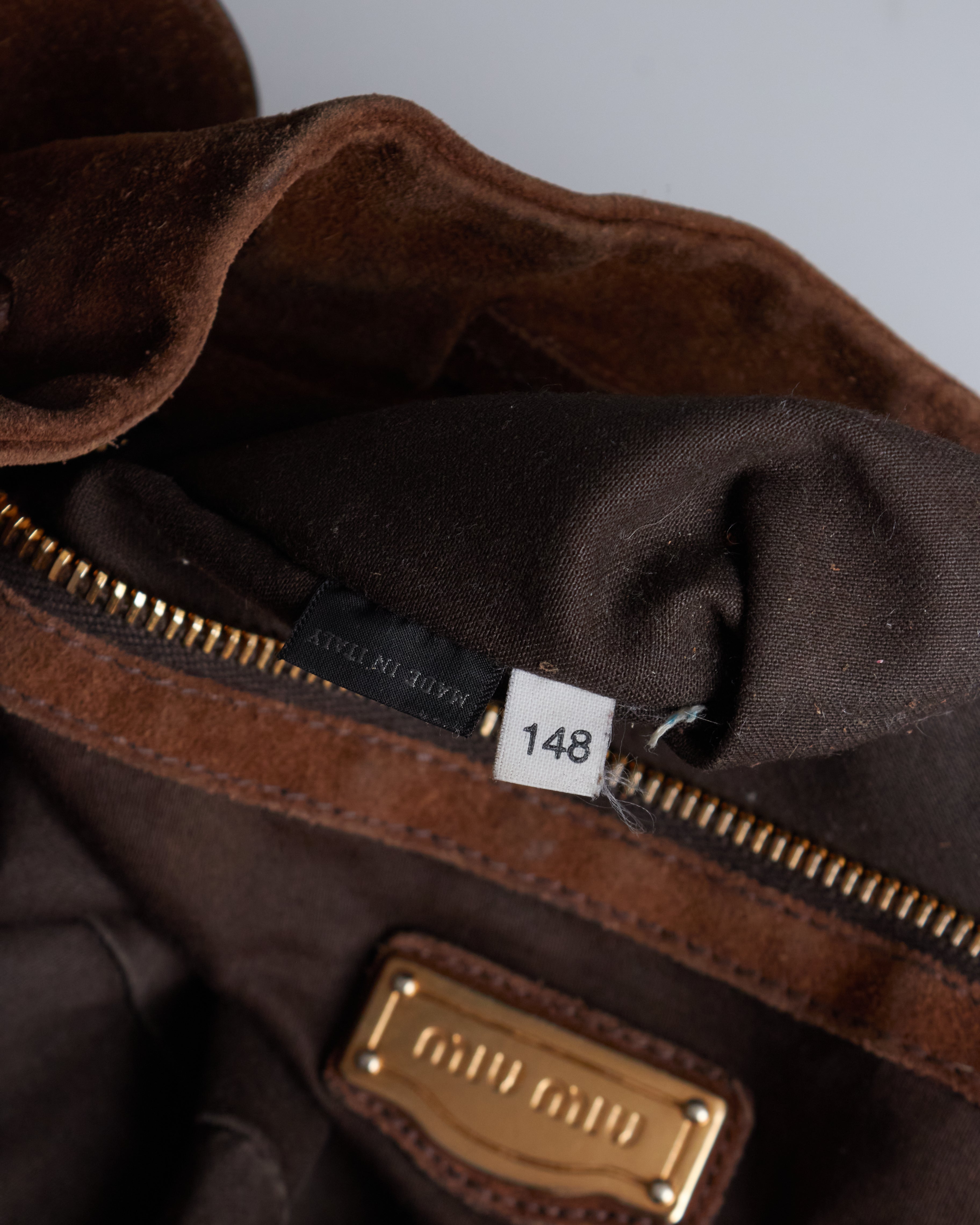 Miu Miu Suede Beau Handbag