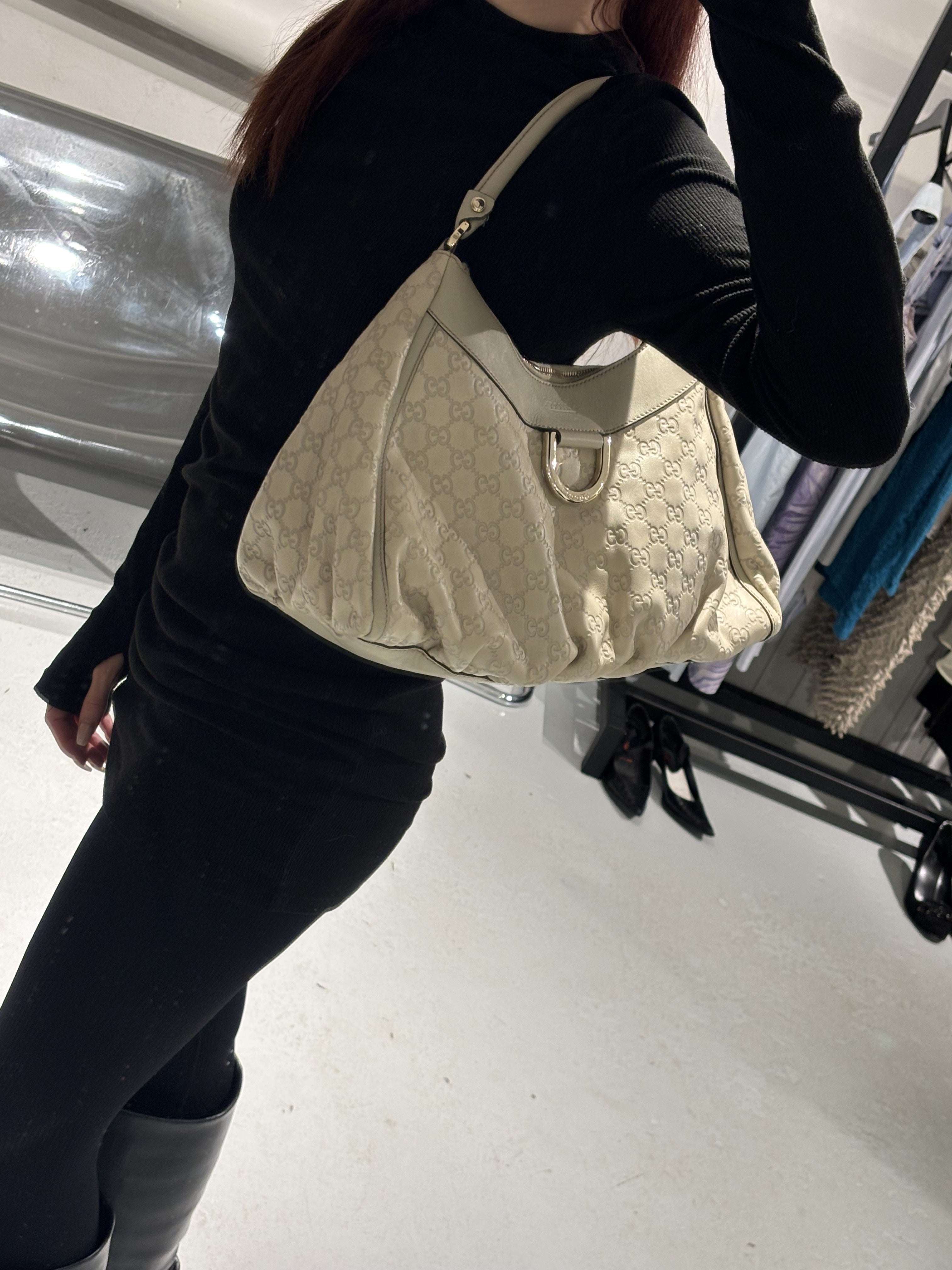 Gucci Guccissima Abbey D-ring Shoulder Bag