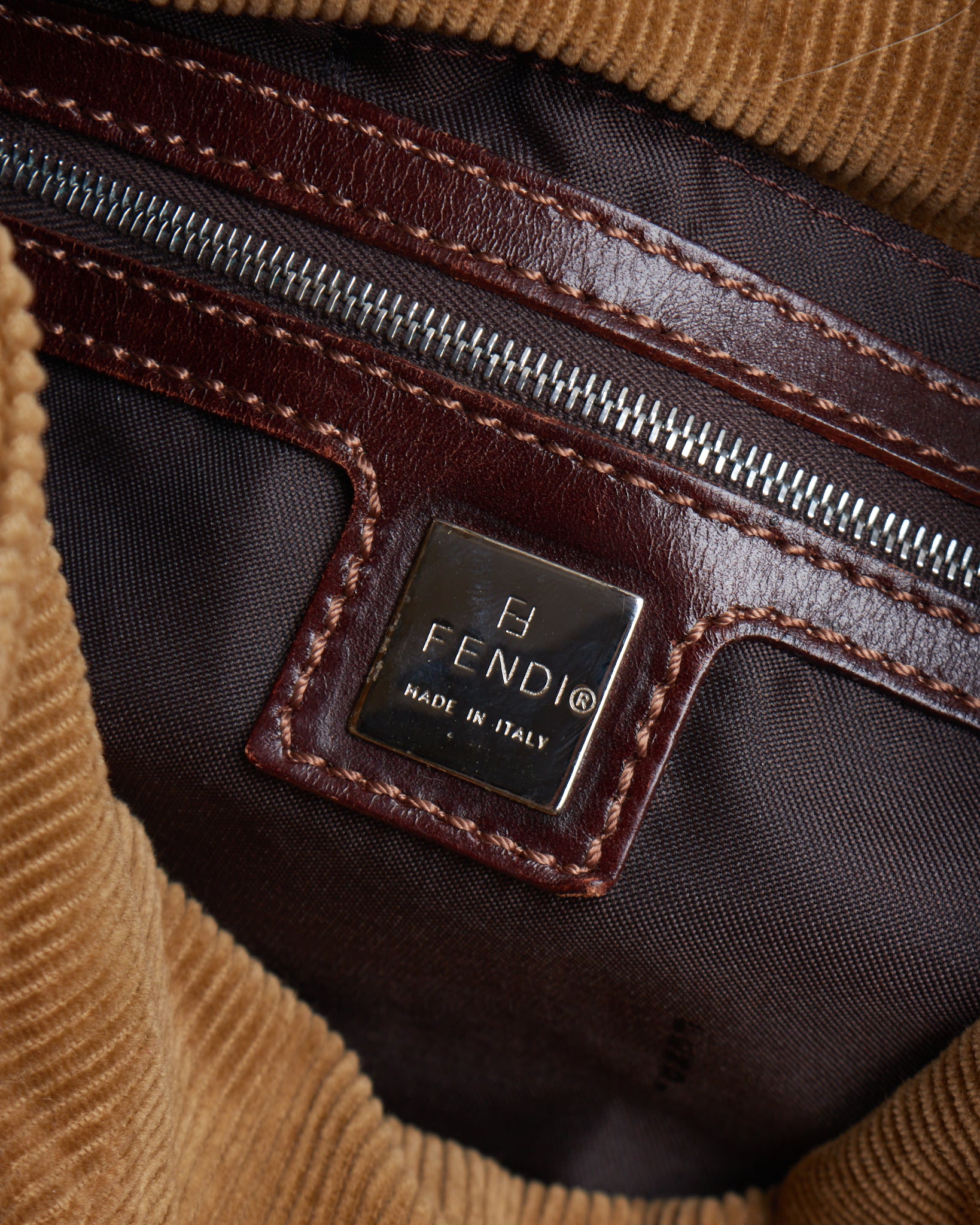 Fendi Corduroy Baguette Bag