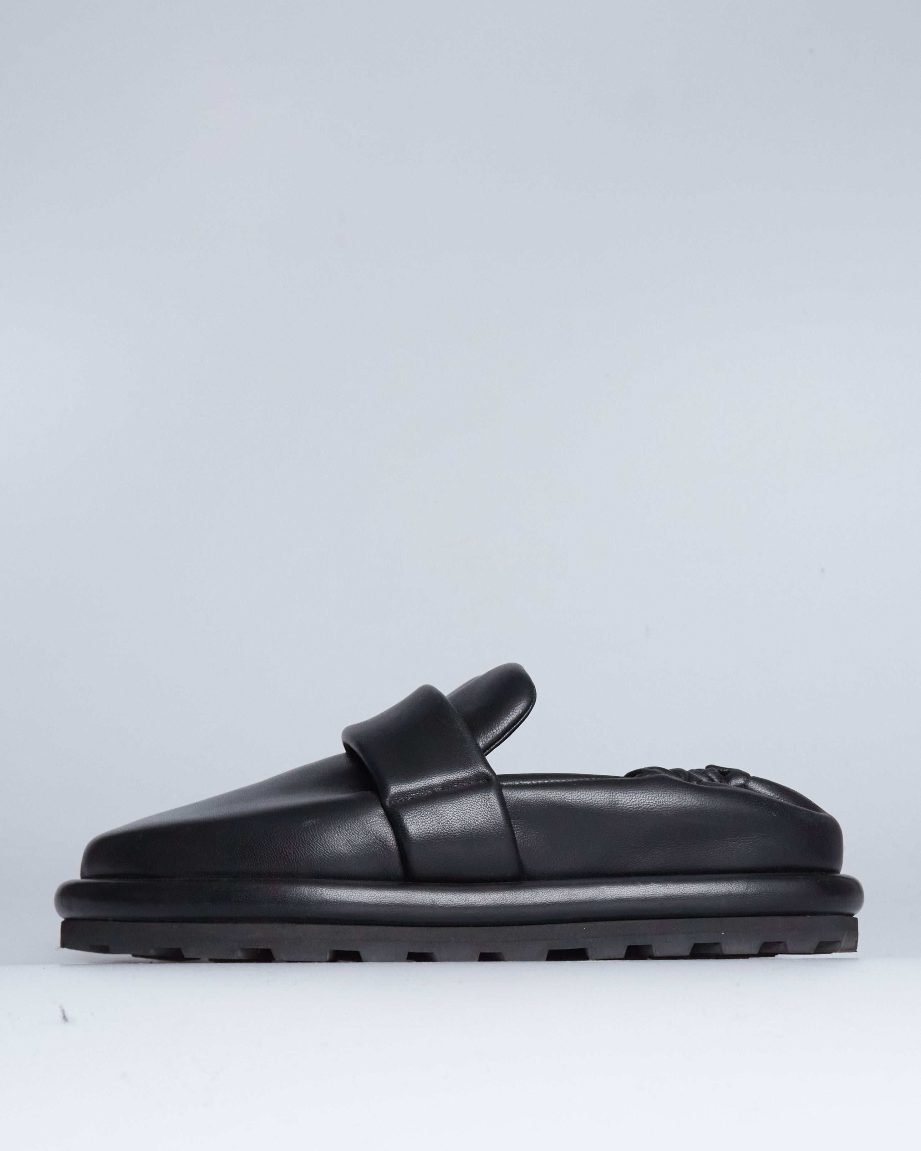 Jil Sander Black Strap Sabot Loafers