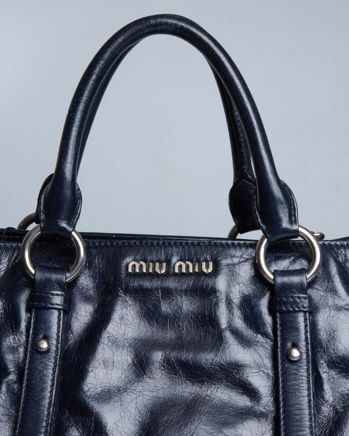 Miu Miu Vitello Lux Bow Tote