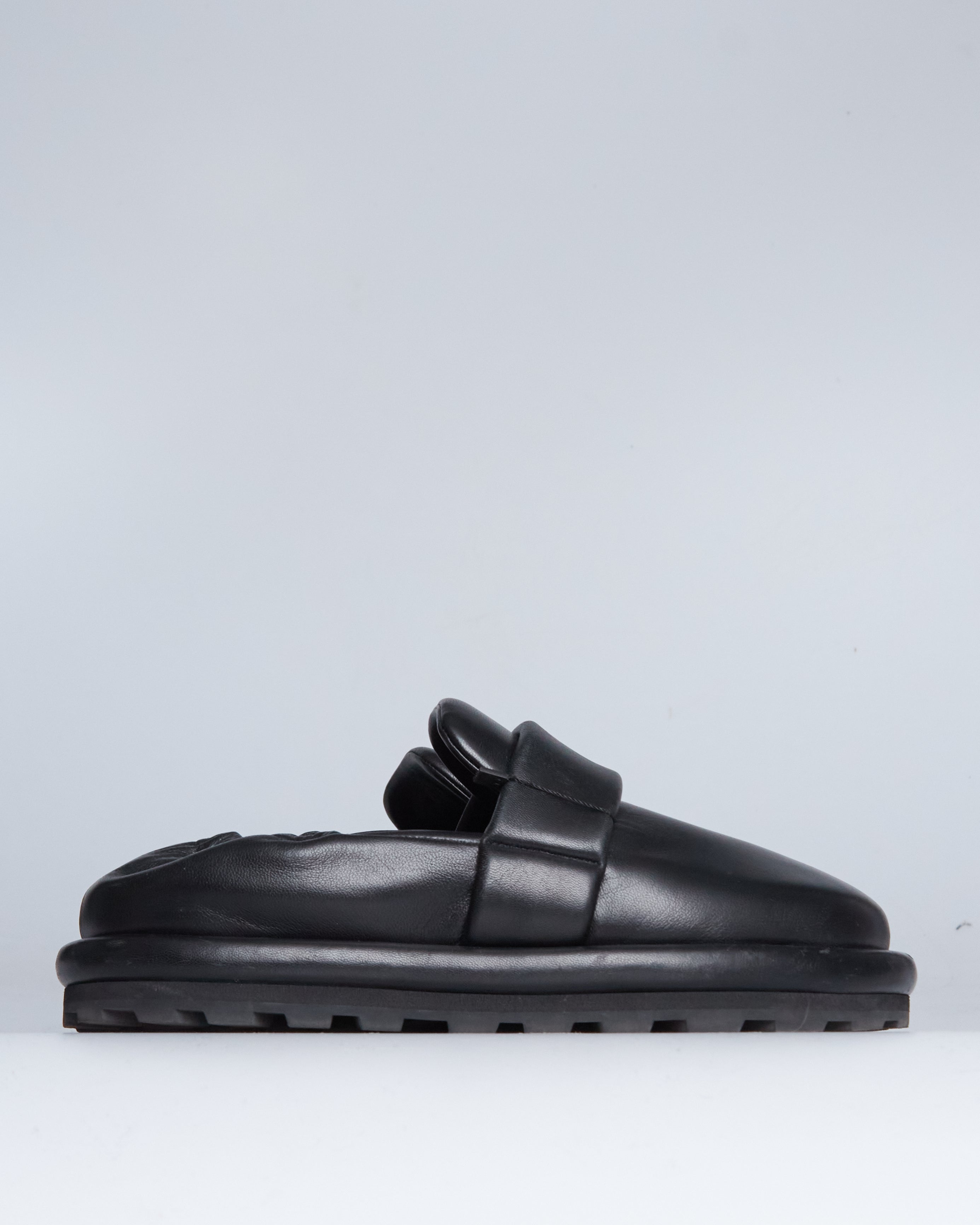 Jil Sander Black Strap Sabot Loafers