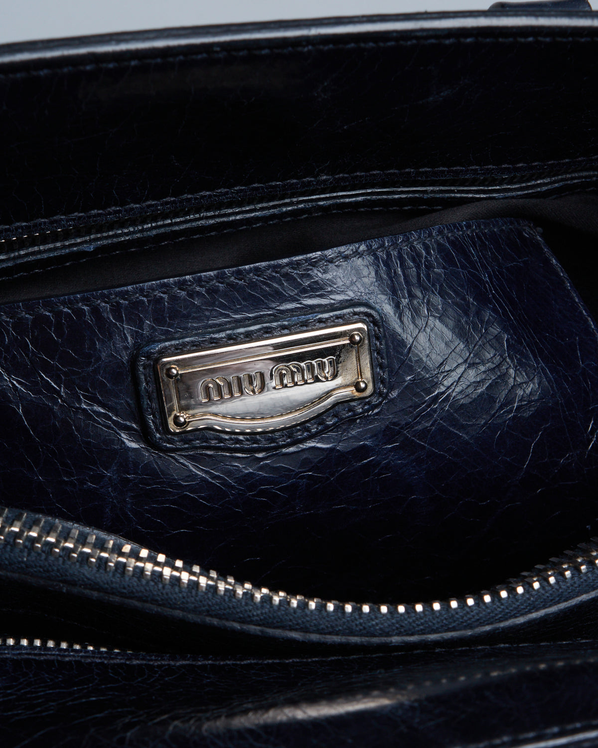 Miu Miu Vitello Lux Bow Tote