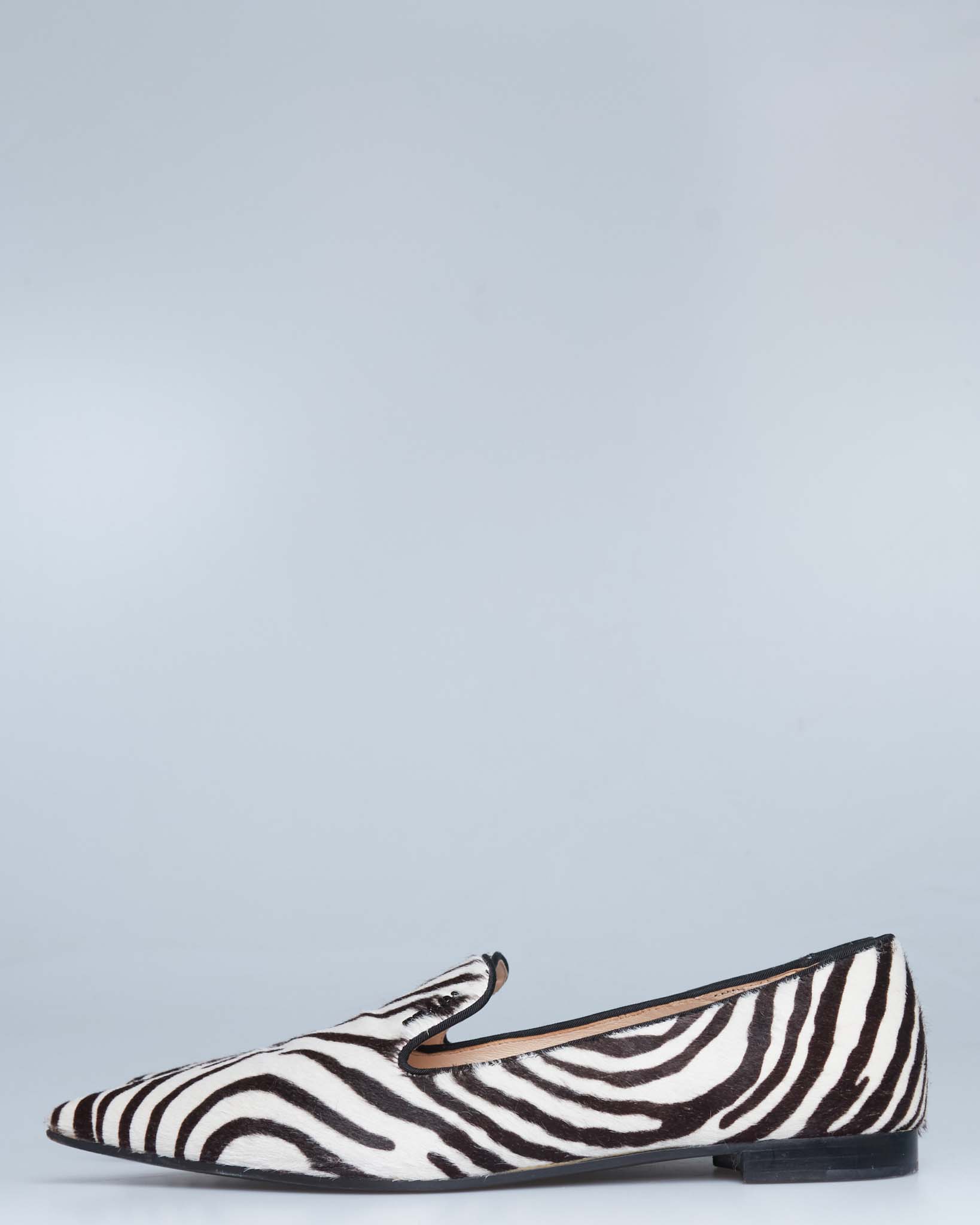 Prada calf hair loafers