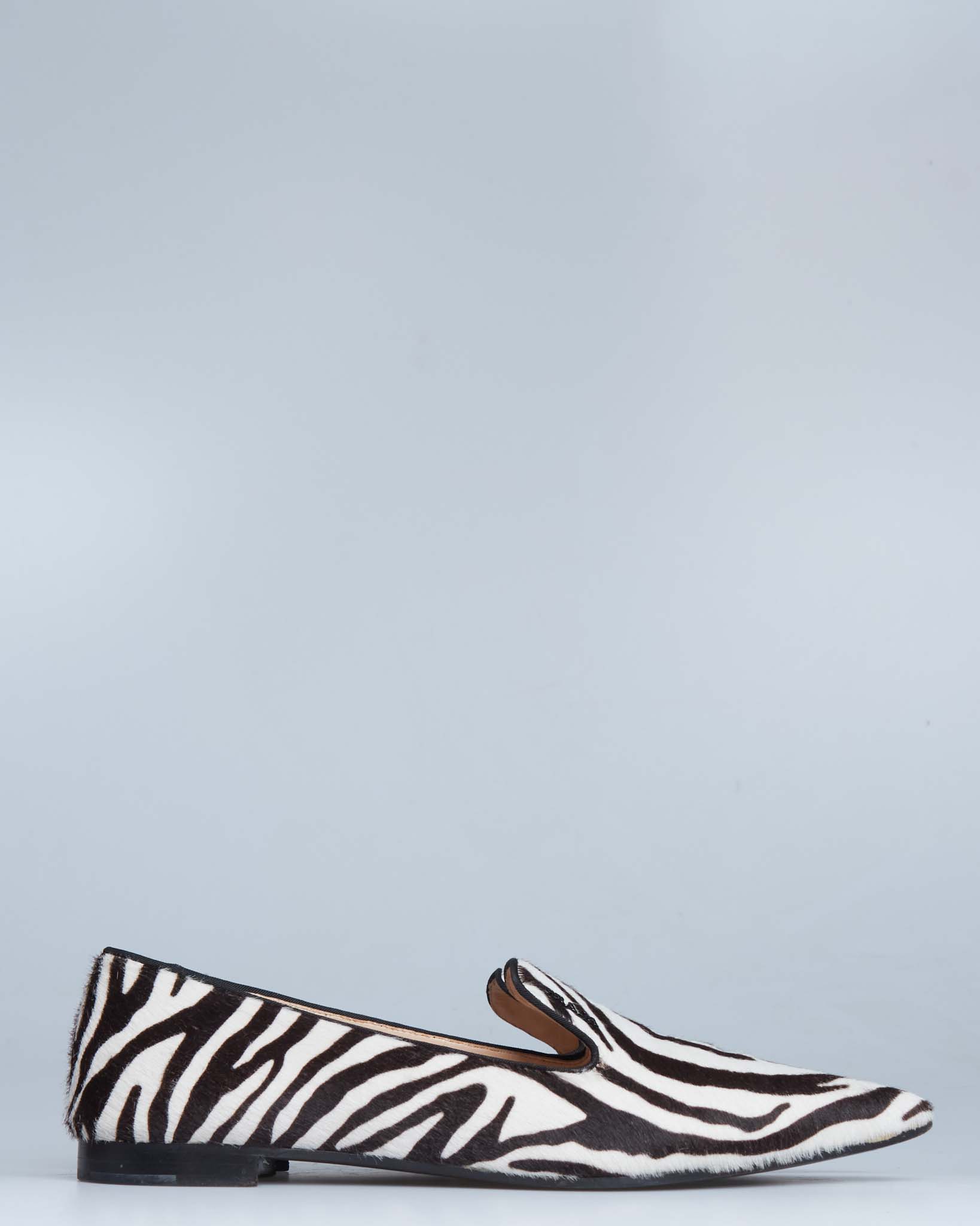 Prada calf hair loafers