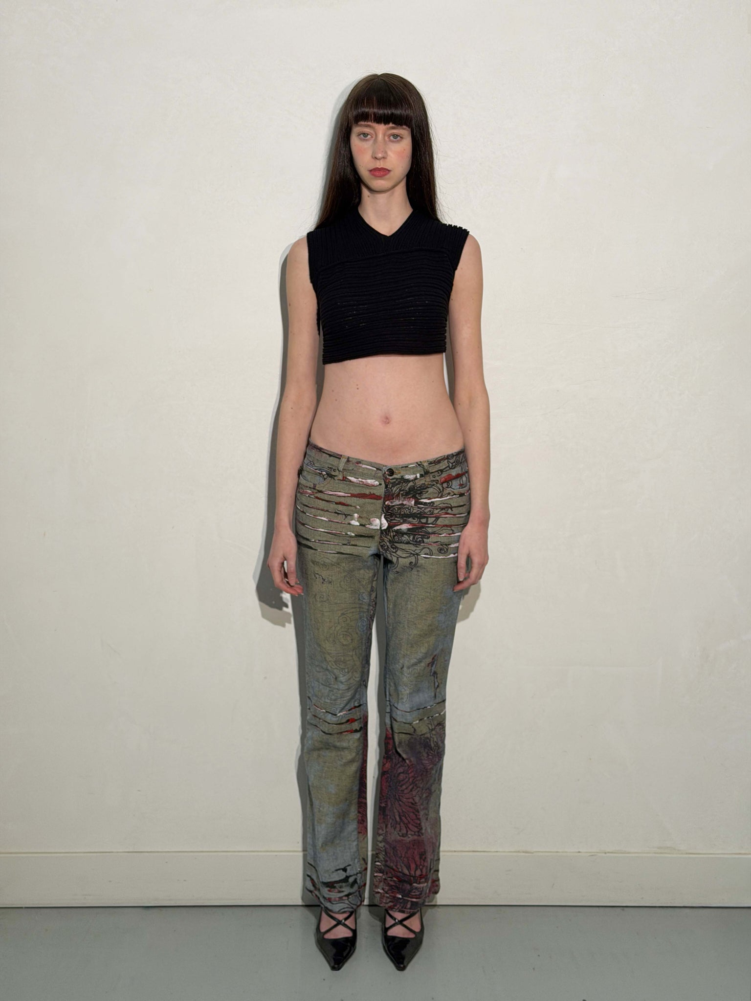 Just Cavalli Screen Printed Denim