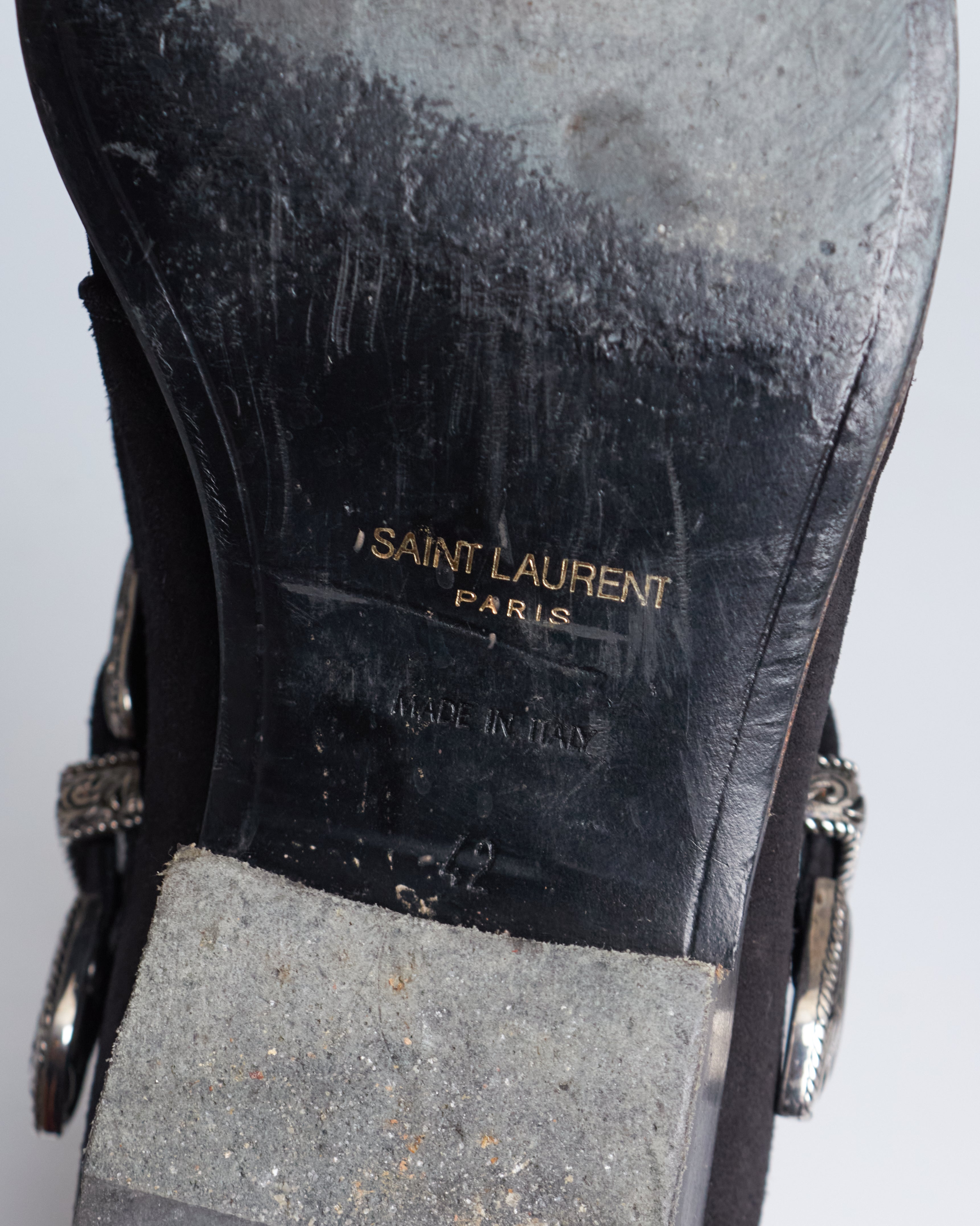Saint Laurent Western Duckies jodhpur ankle boots