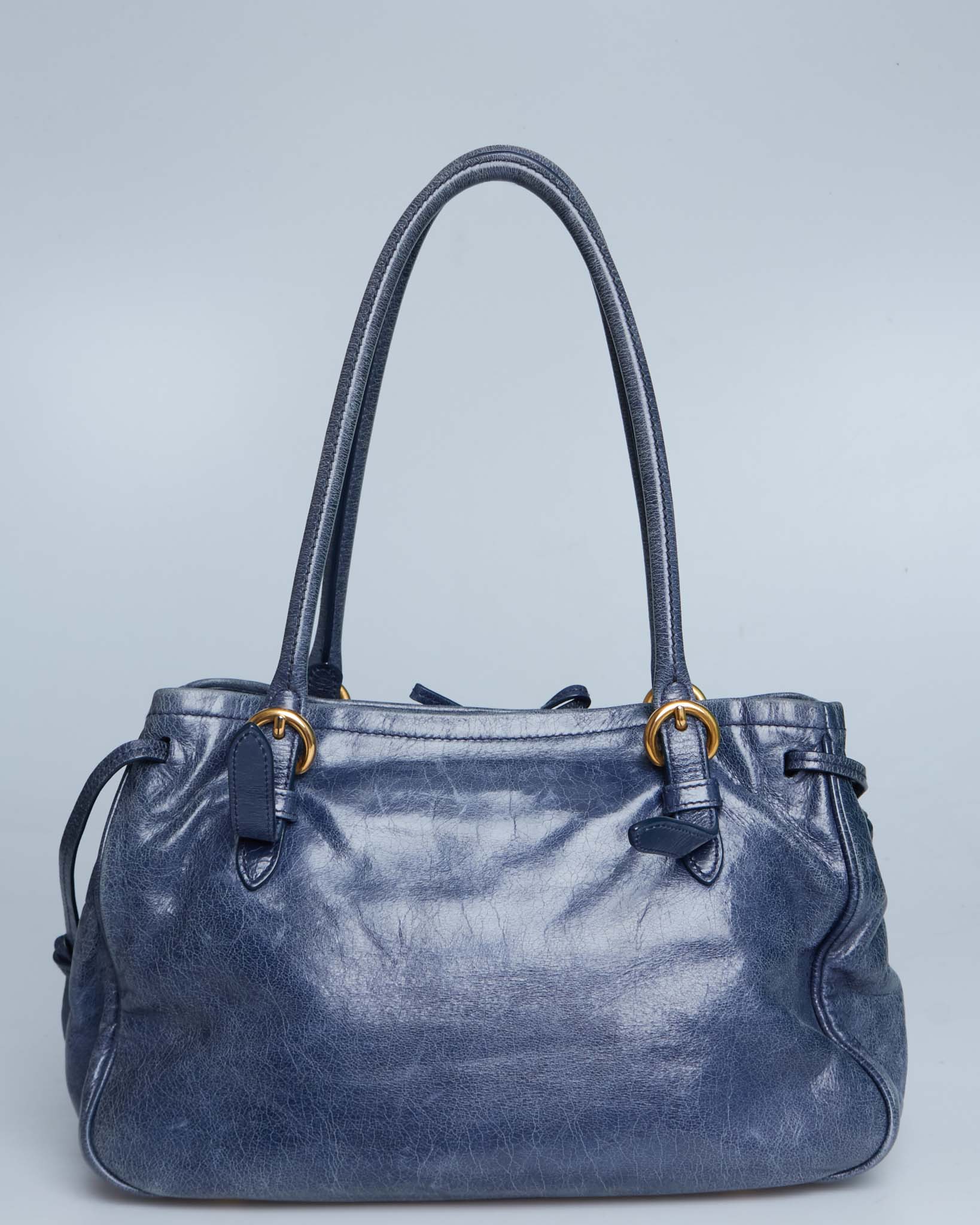 Miu Miu Vitello Lux Bow Shoulder Bag