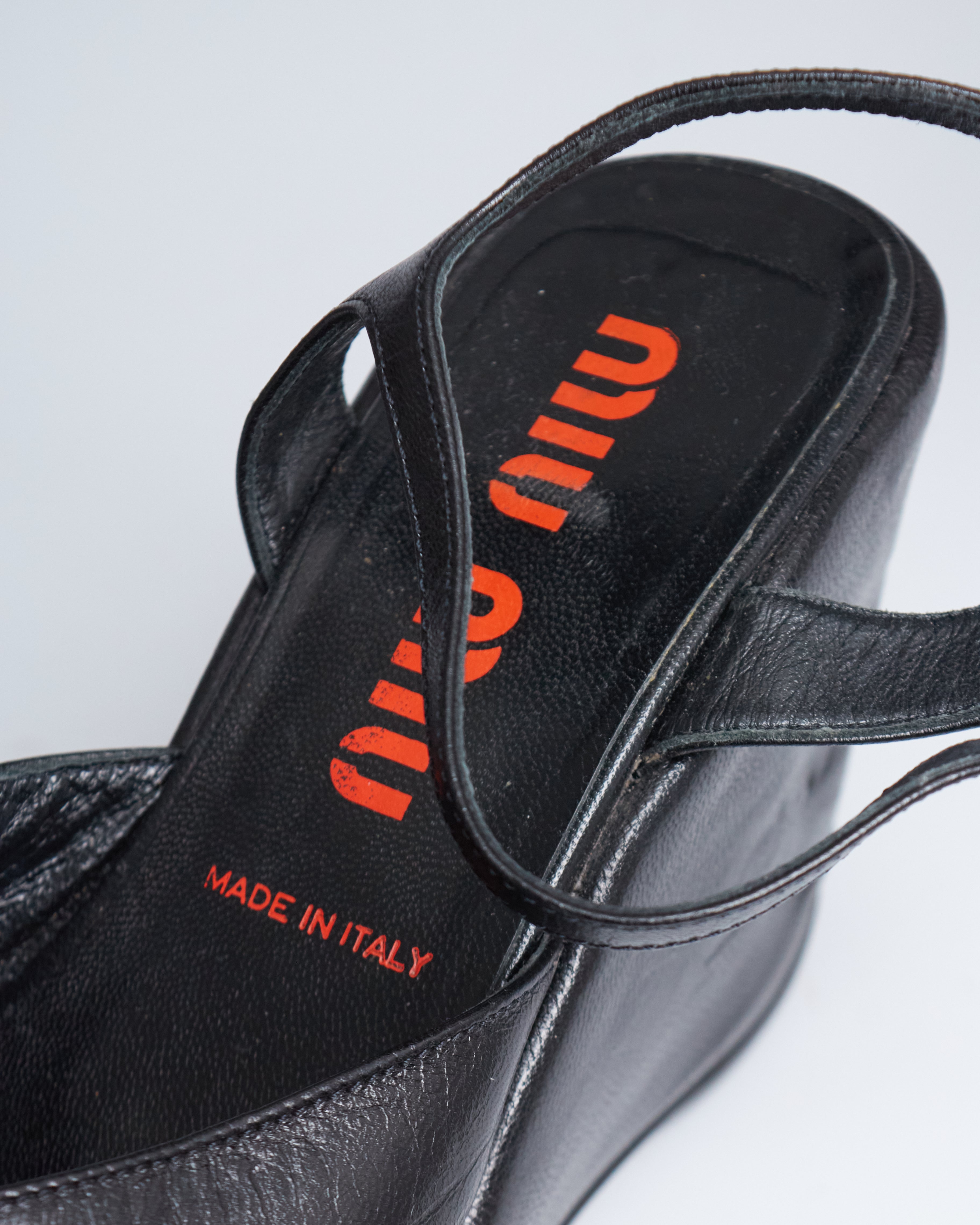 Miu Miu nappa leather platform sandals