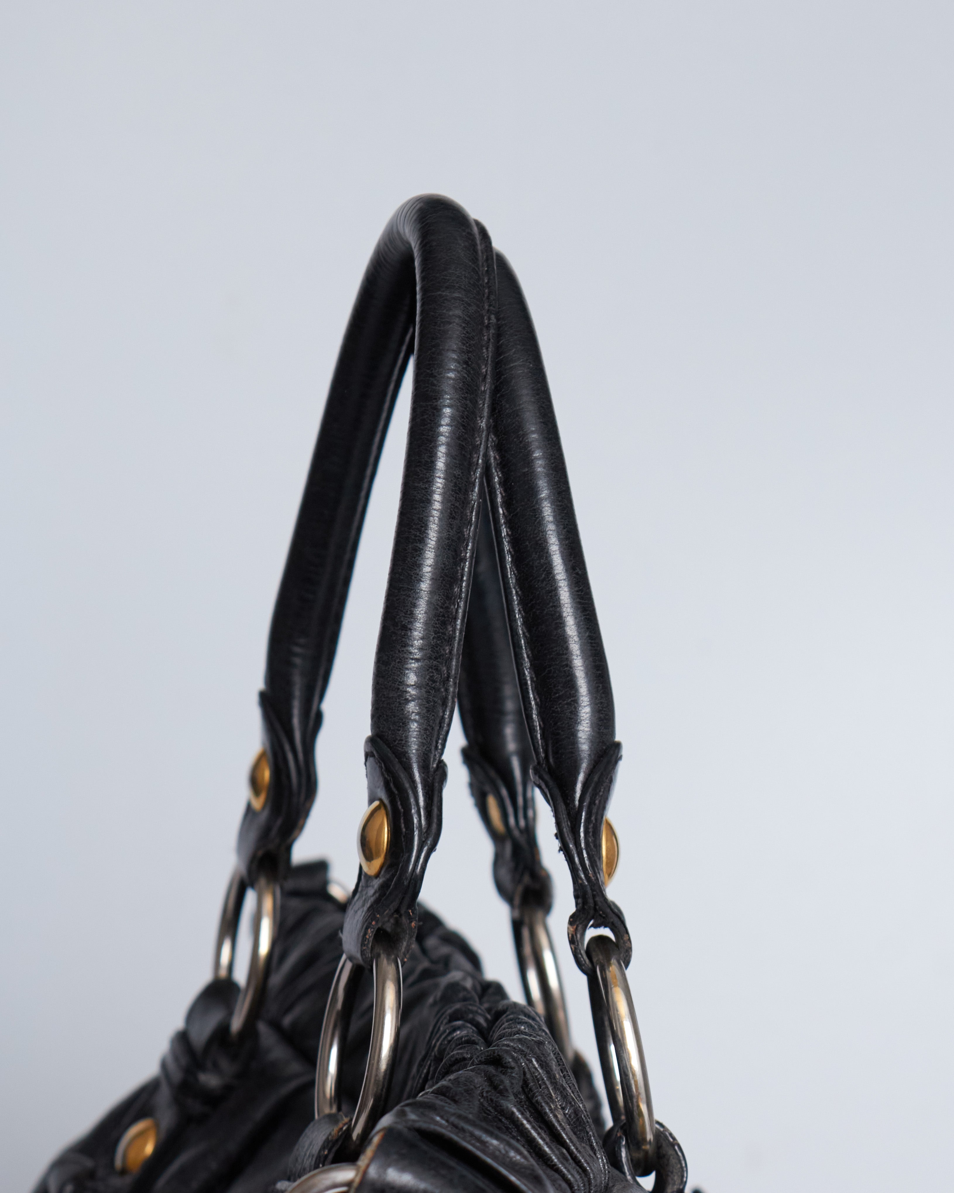 Miu Miu Vitello Lux Bow Tote Large