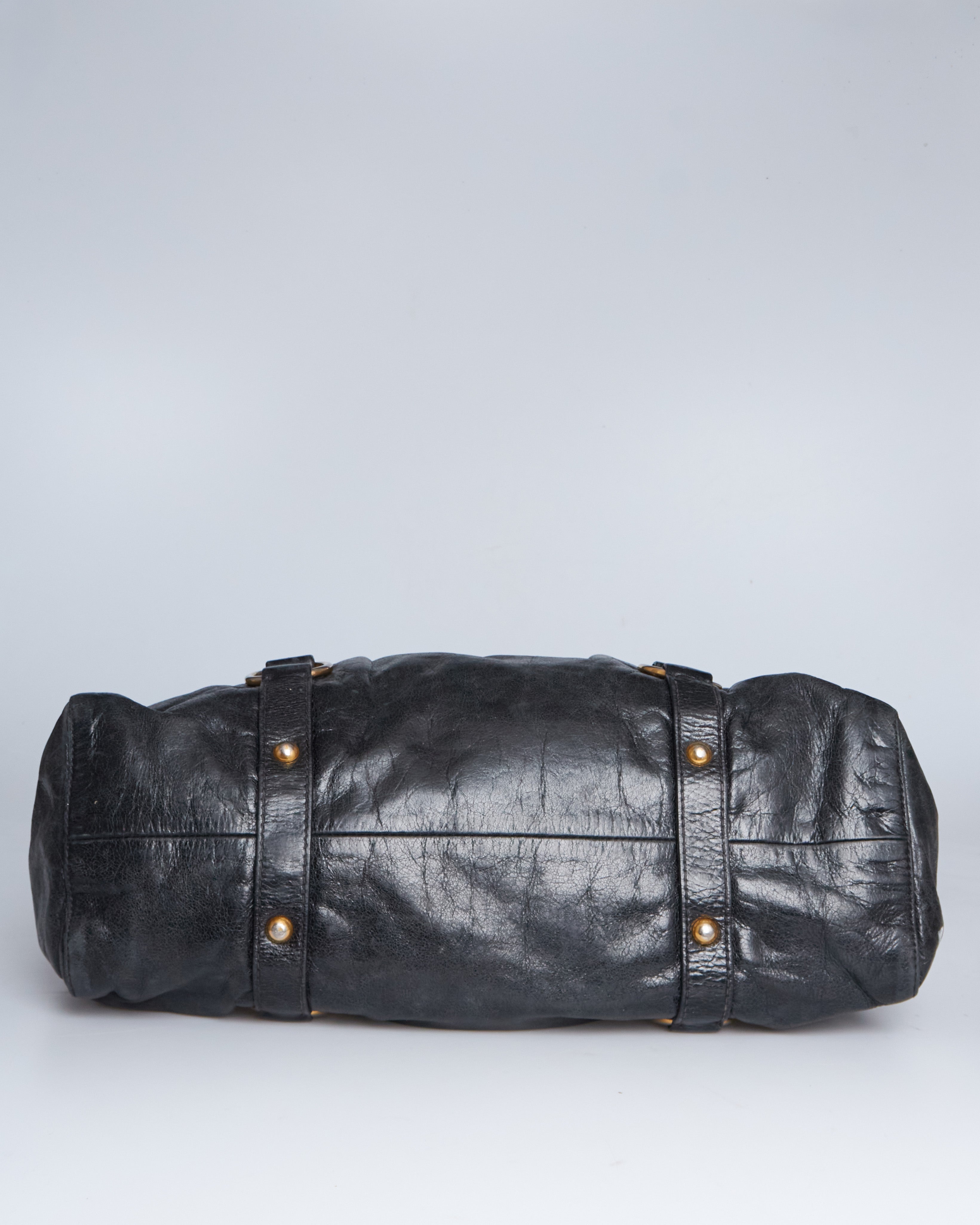 Miu Miu Vitello Lux Bow Tote Large