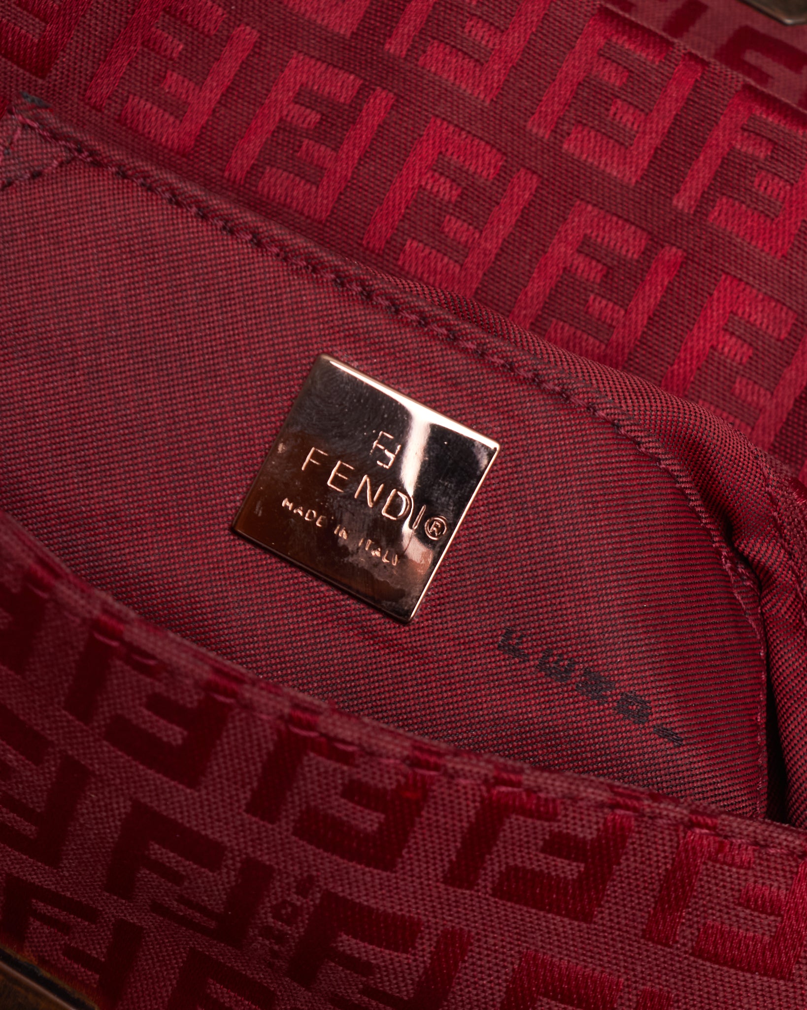 Fendi Zucca Mini Mamma Baguette Bag