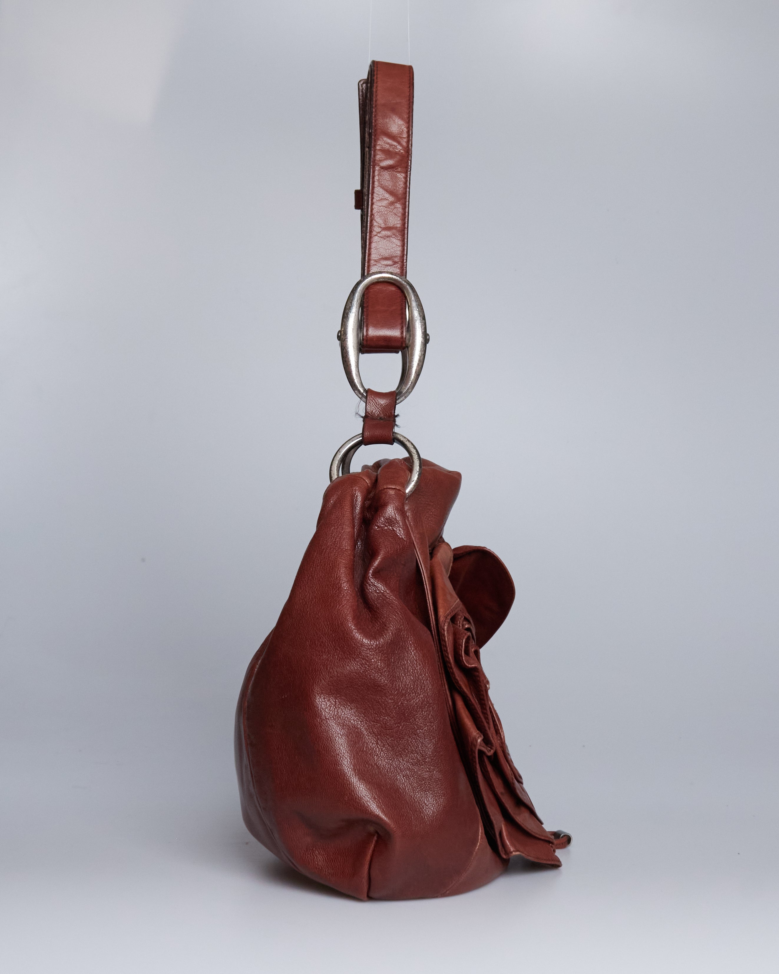 Yves Saint Laurent Nadja Rose Ruffle Bag