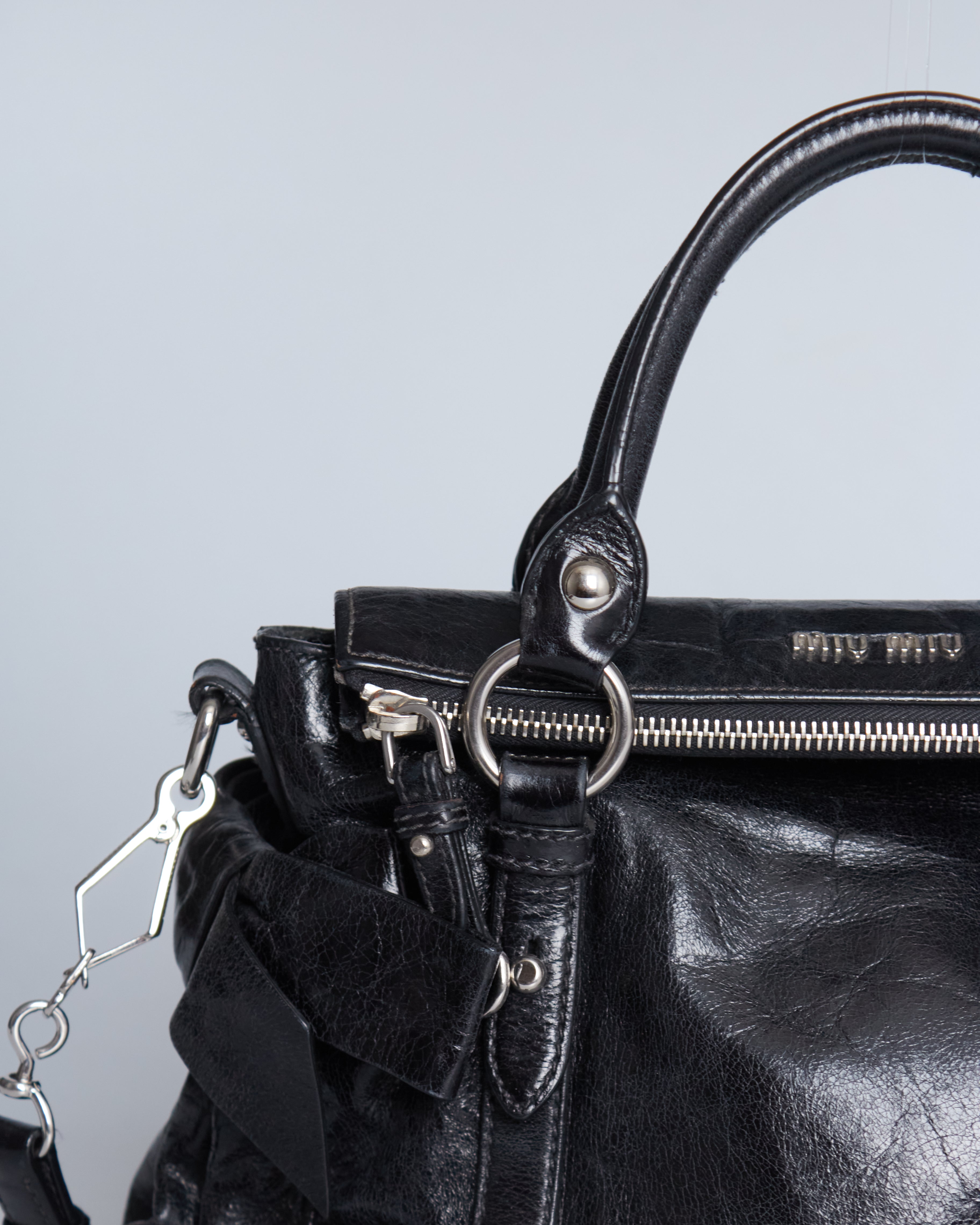 Miu Miu Vitello Lux Bow Bag Mini