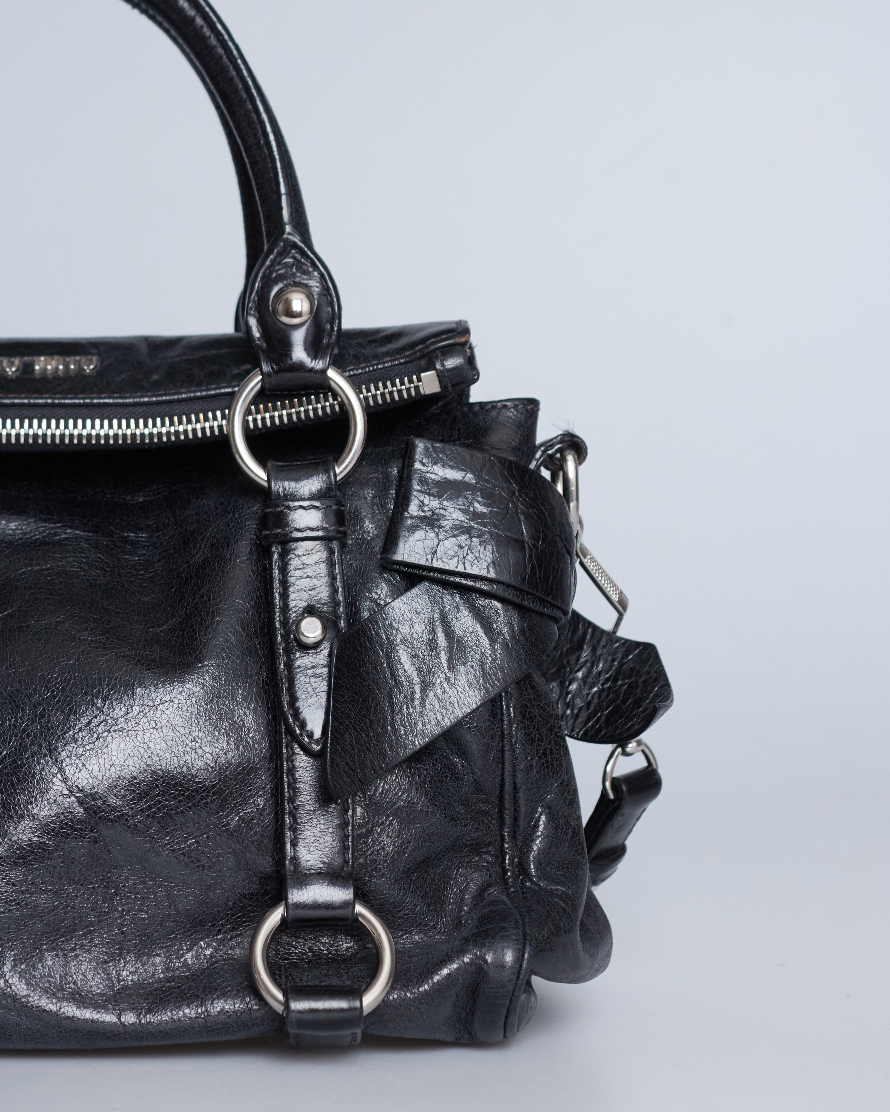 Miu Miu Vitello Lux Bow Bag Mini