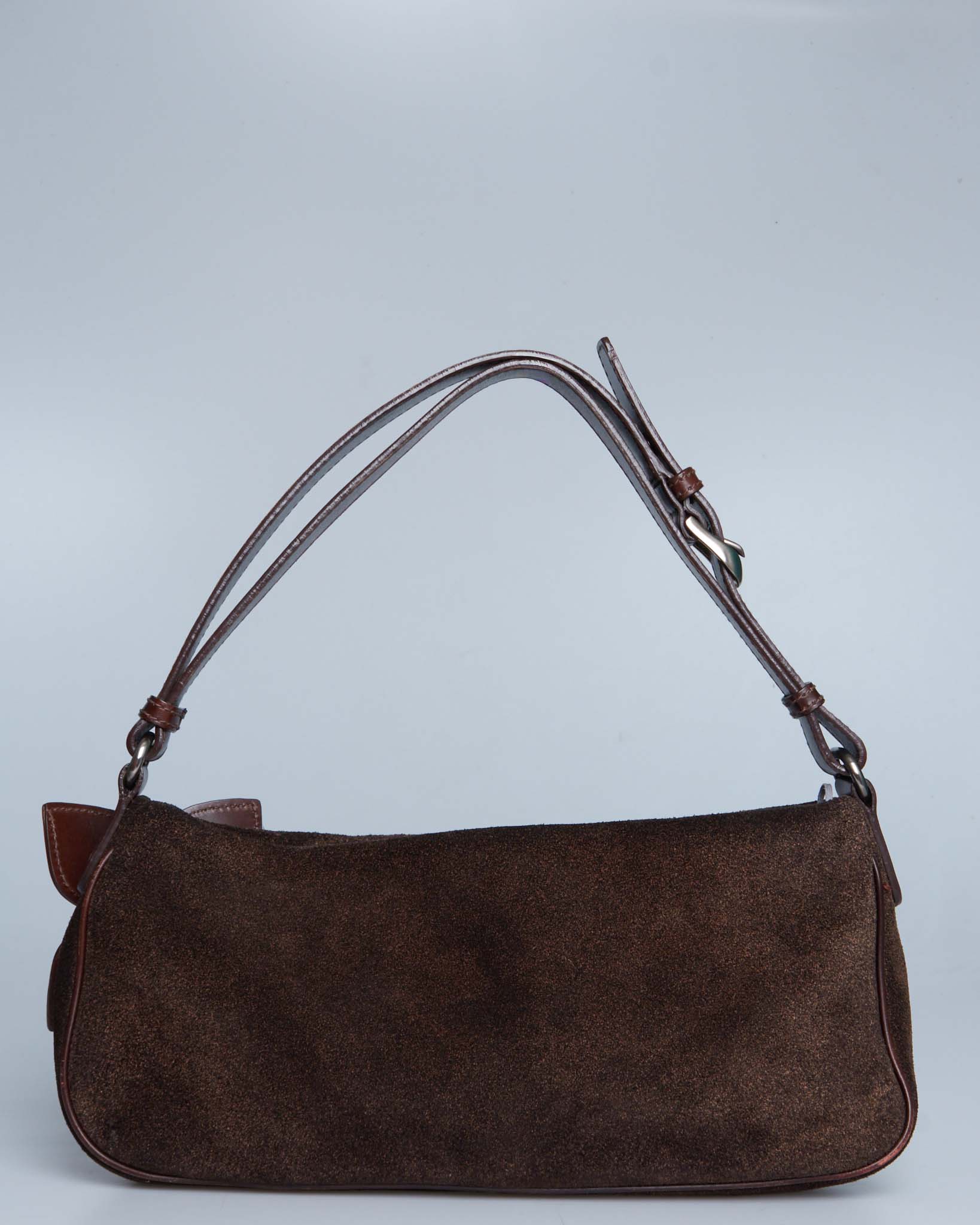 Miu Miu Floral Suede Shoulder Bag