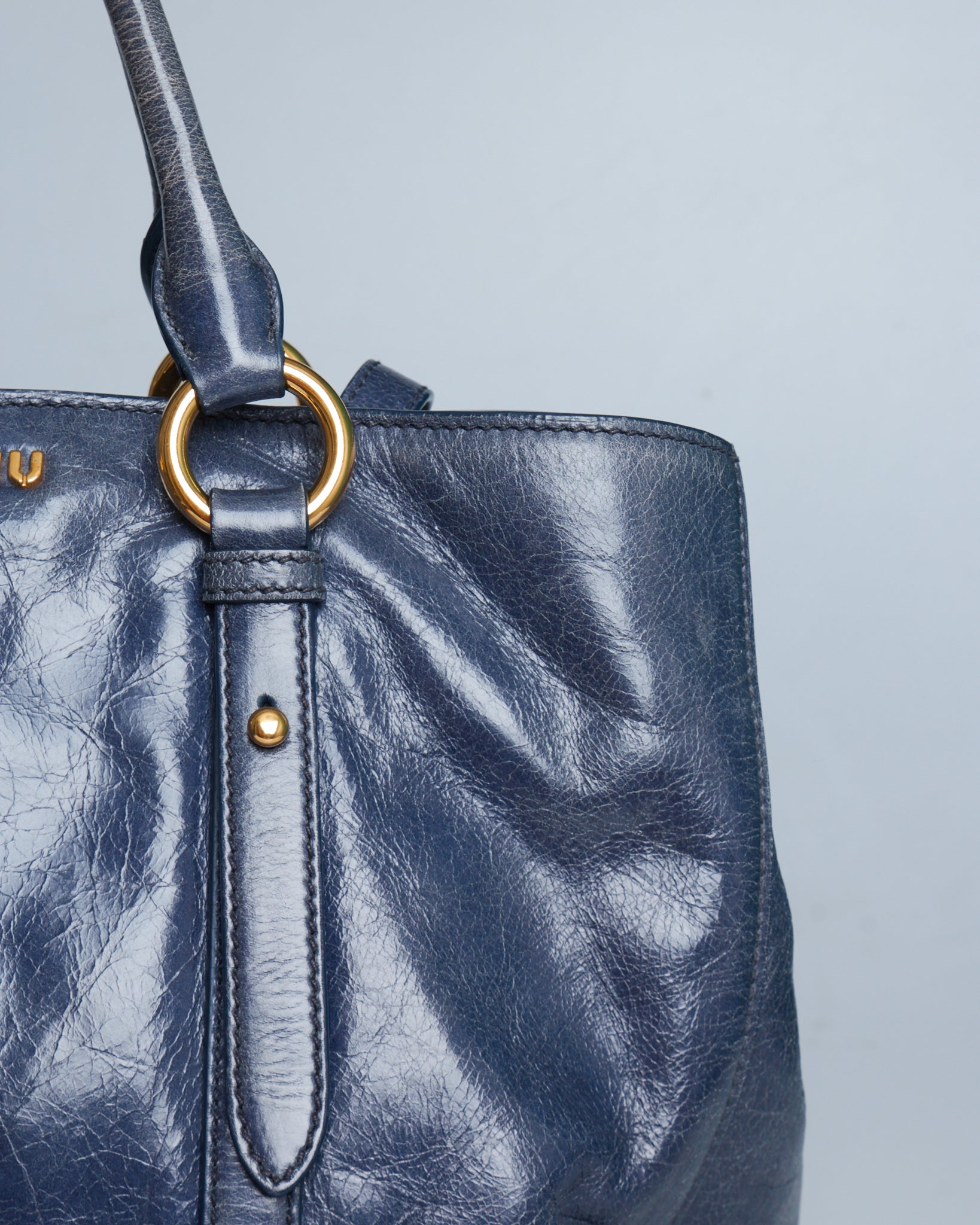 Miu Miu Vitello Lux Bow Tote