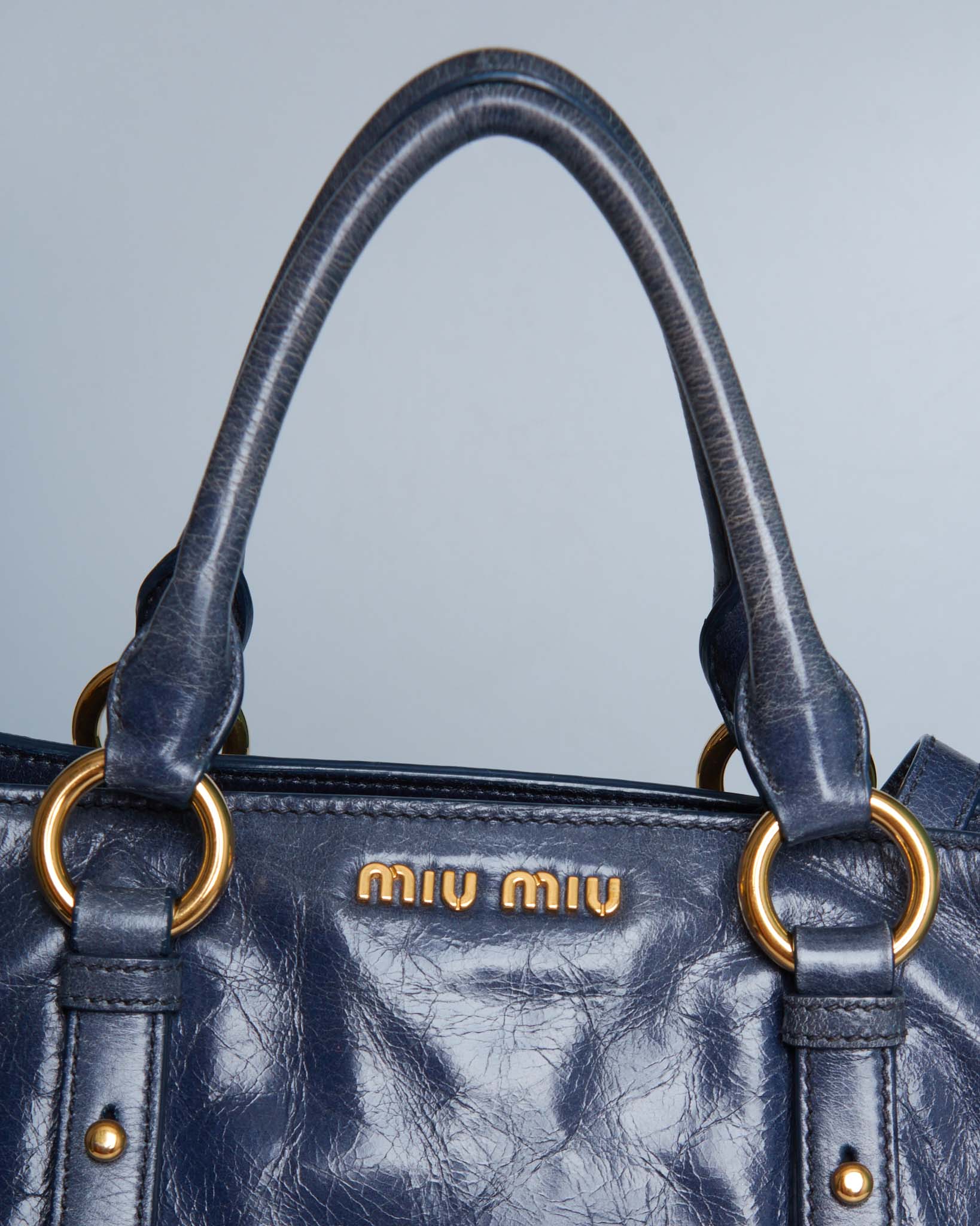 Miu Miu Vitello Lux Bow Tote