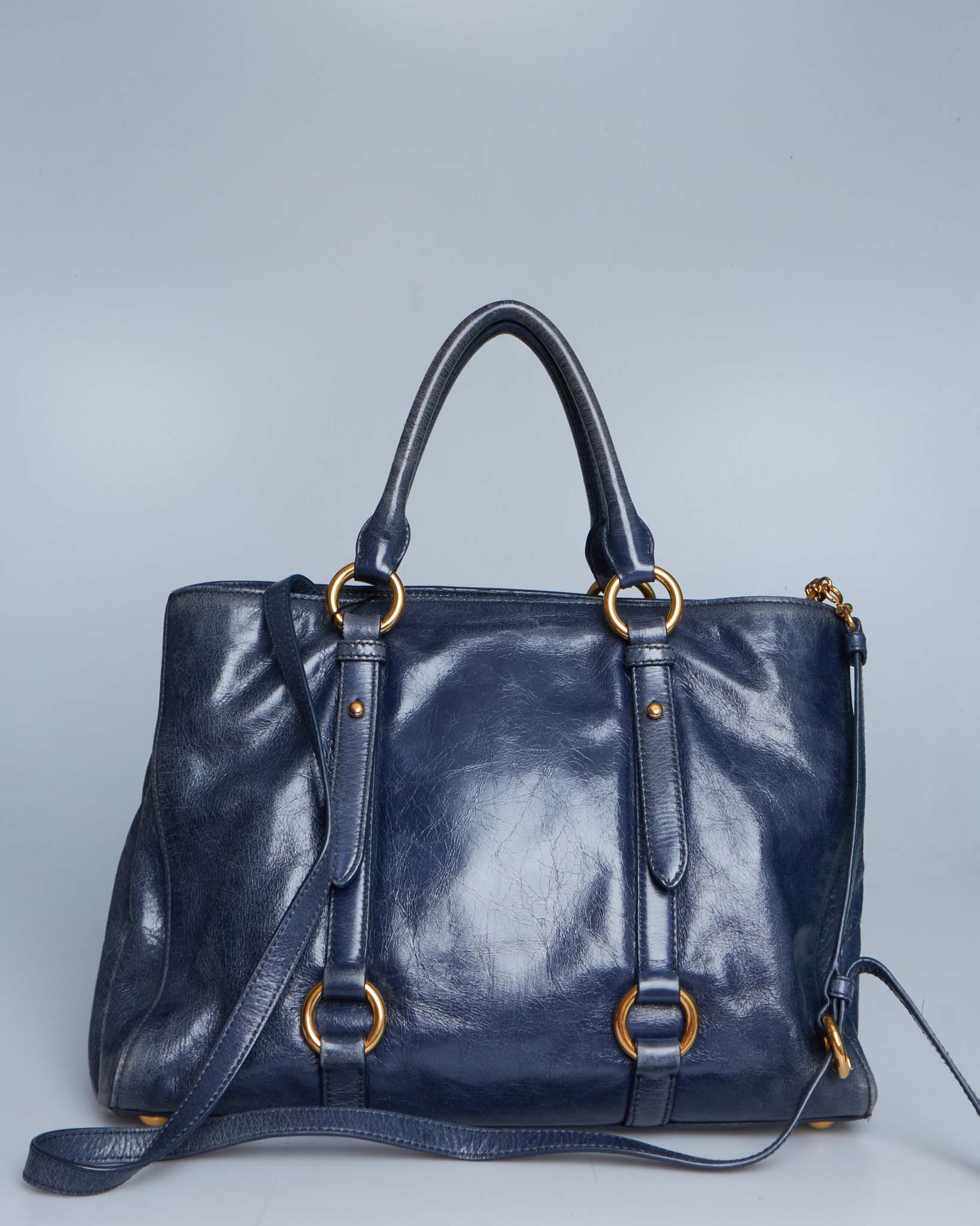 Miu Miu Vitello Lux Bow Tote