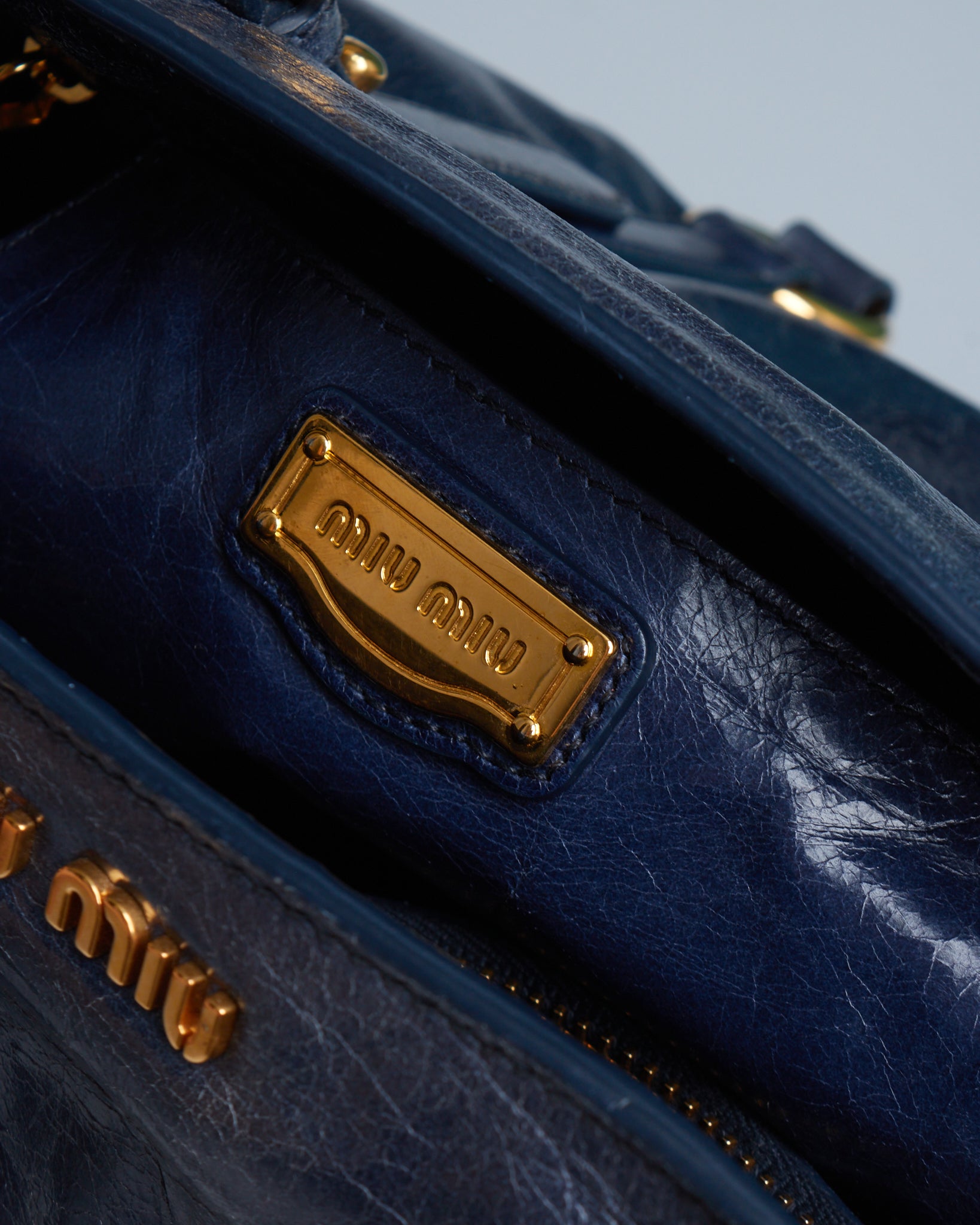 Miu Miu Vitello Lux Bow Tote