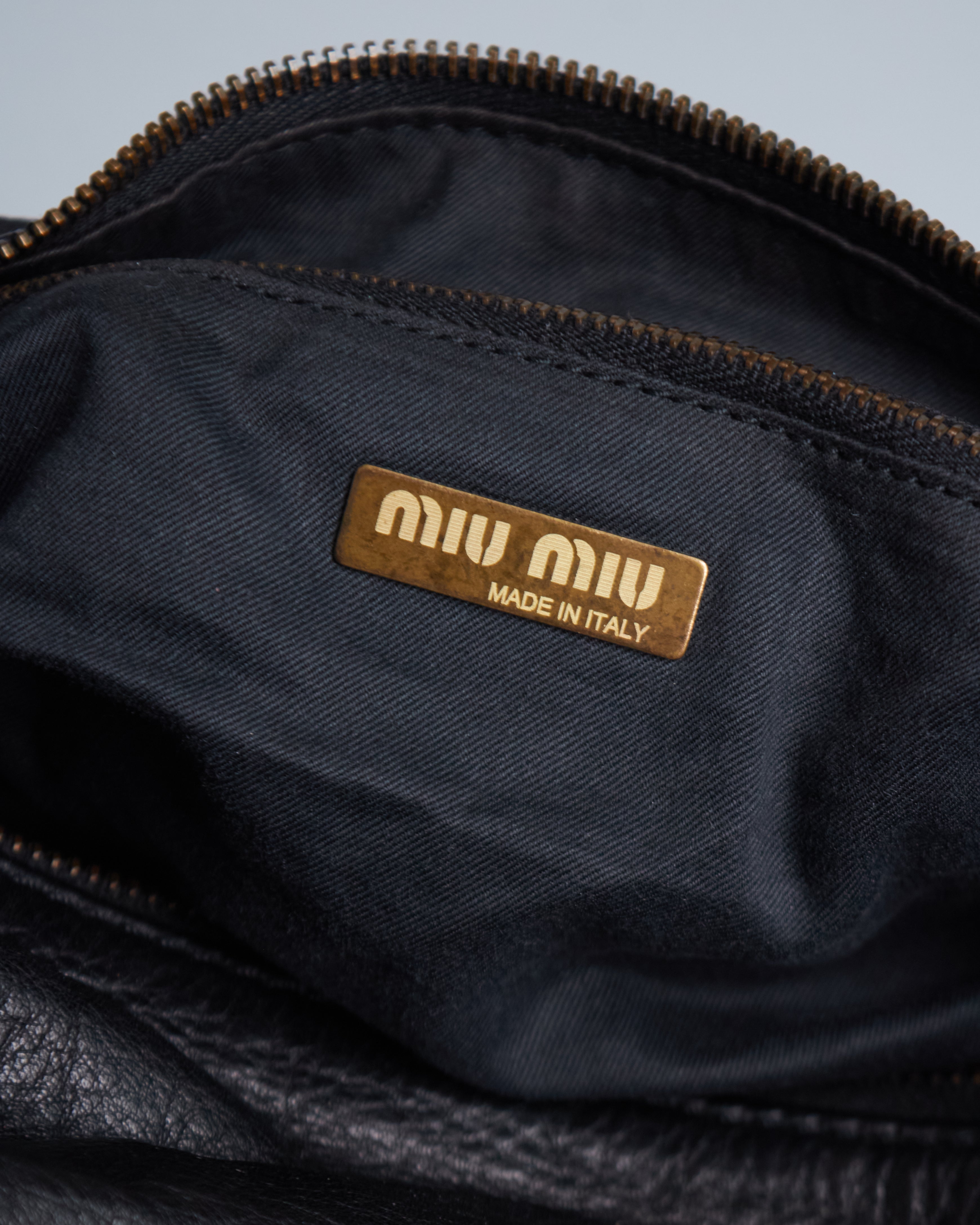 Miu Miu Cargo Leather Shoulder Bag